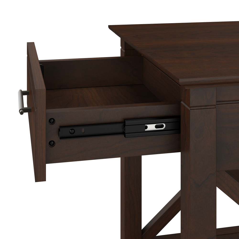 Shop Bush Furniture Key West Tall TV Stand with Coffee Table and Set of 2 End Tables, Image 03, KWS025BC, #color_bing cherry