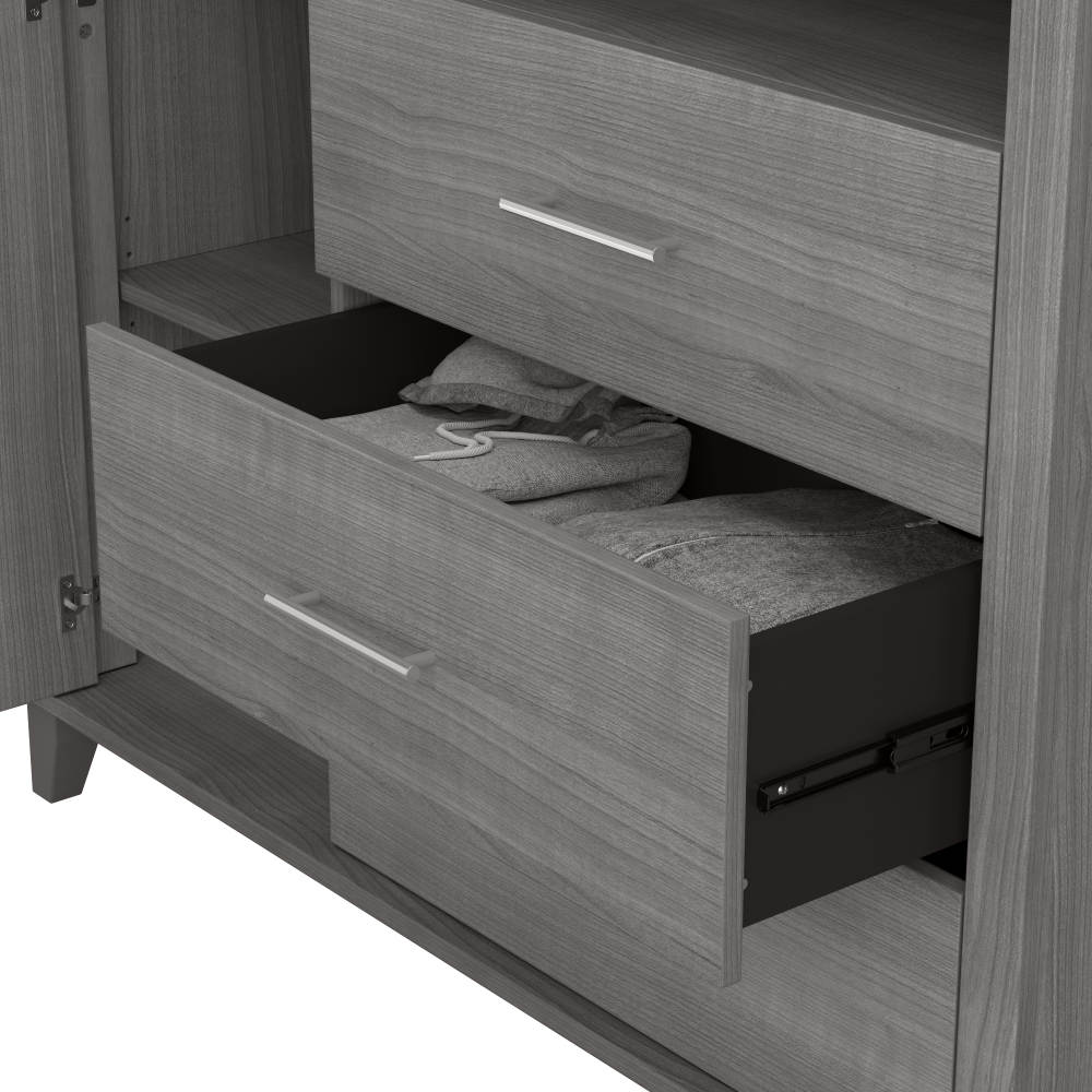 Shop Bush Furniture Somerset Tall TV Stand with Storage, Image 03, STV148PGK-Z, #color_platinum gray