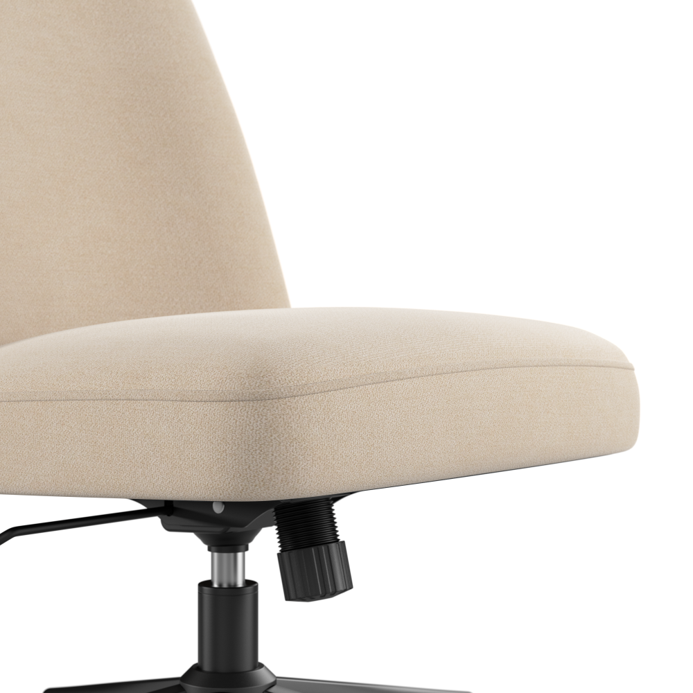 Shop Bush Furniture Serenity Mid Back Armless Office Chair with Wheels, Image 05, CH4101SBF-03, #color_soft beige fabric