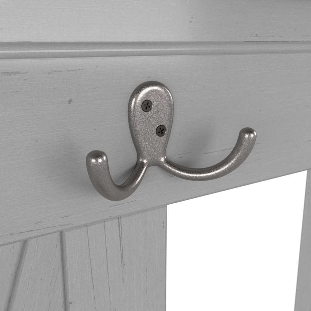 Shop Bush Furniture Key West Hall Tree with Shoe Storage Bench, Image 04, KWS166CG-03, #color_cape cod gray