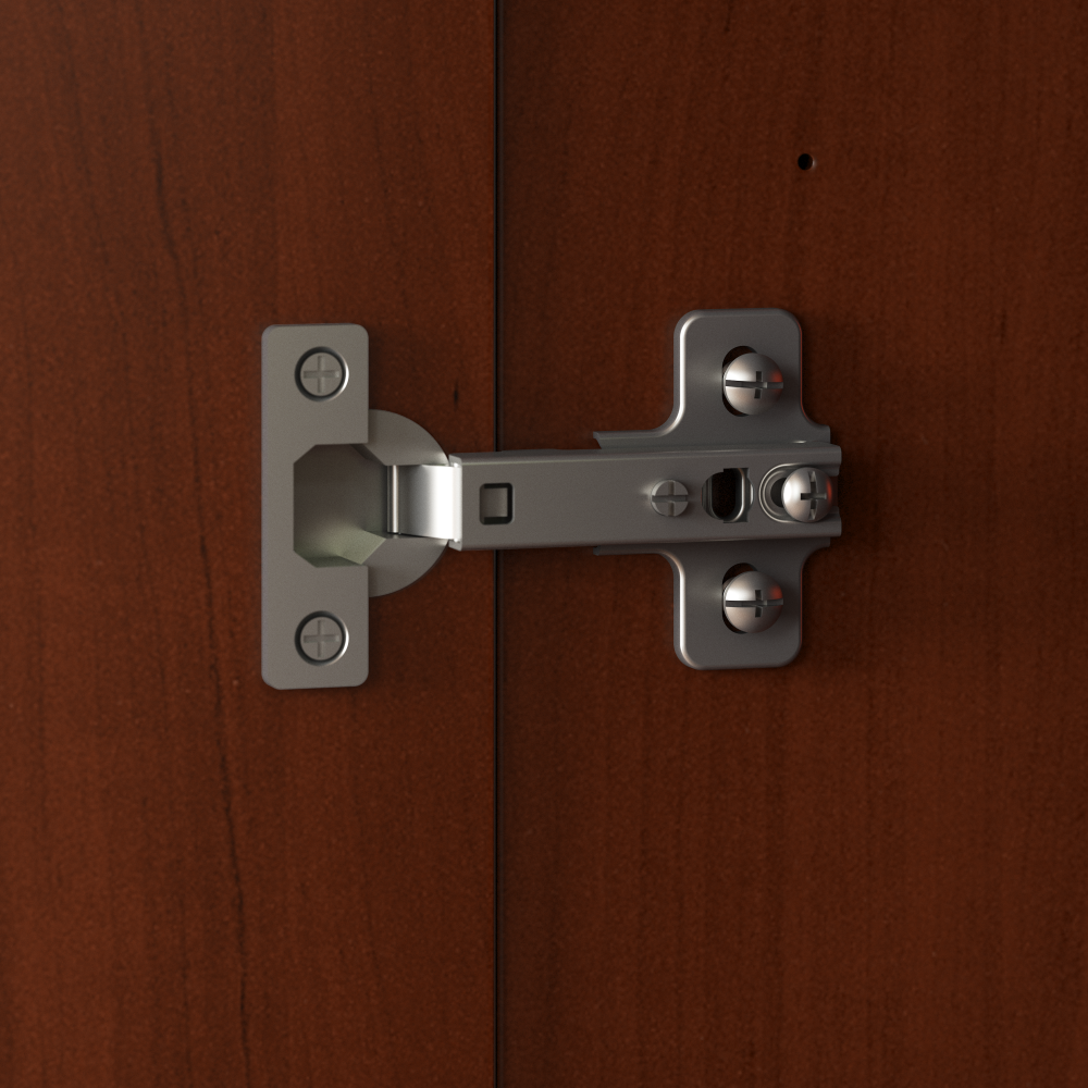 Shop Bush Furniture Somerset 72W 3 Position Sit to Stand L Shaped Desk with Hutch, Image 06, SET015HC, #color_hansen cherry