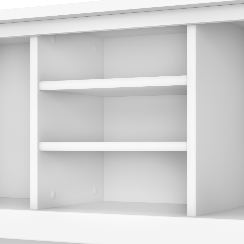 Shop Bush Furniture Somerset 72W L Shaped Desk with Hutch, Lateral File Cabinet and Bookcase, Image 04, SET012WH, #color_white