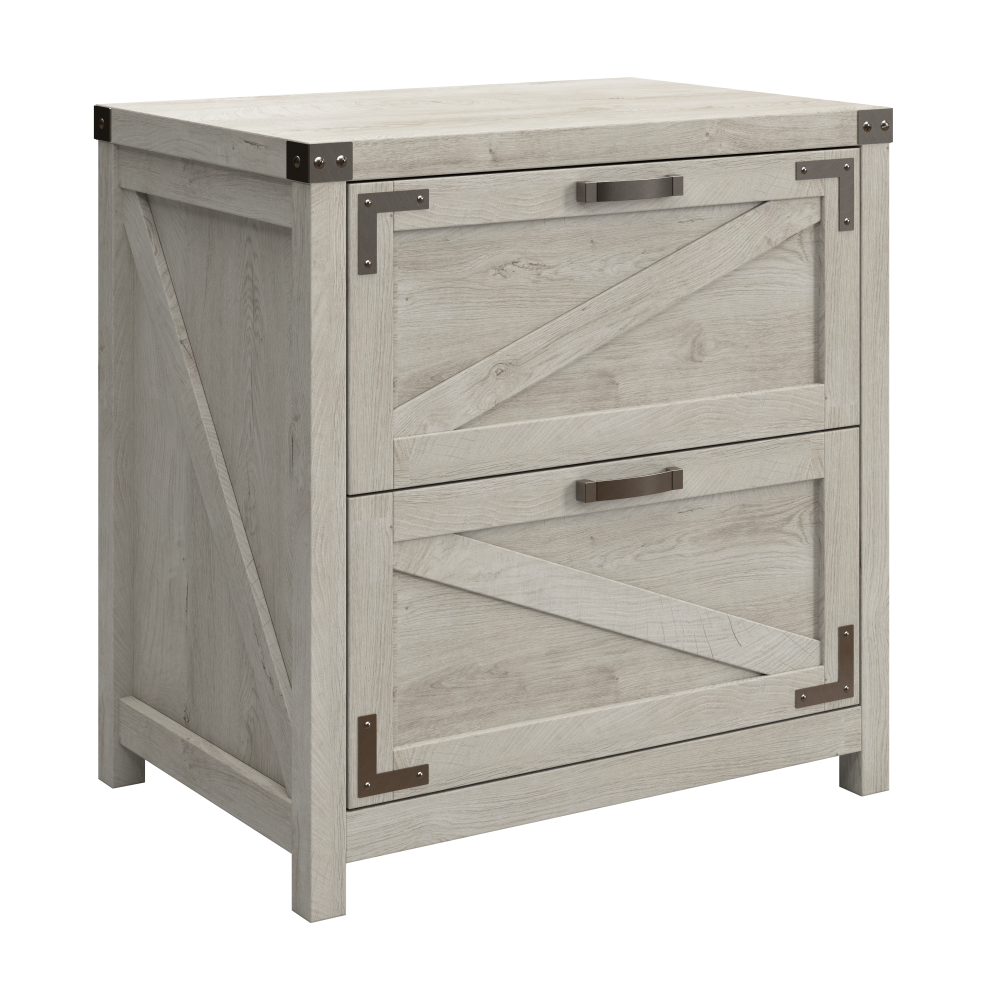 Shop Bush Furniture Knoxville 2 Drawer Lateral File Cabinet, Image 02, CGF129CWH-03, #color_cottage white