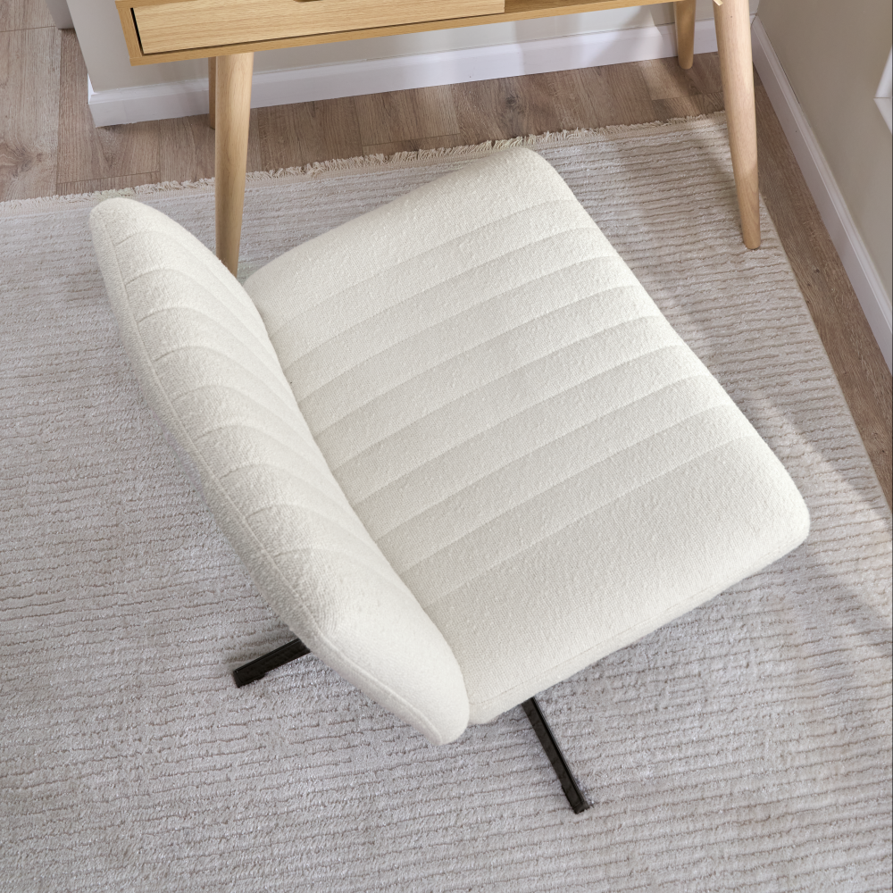 Shop Bush Furniture Sutton Armless Computer Chair Without Wheels, Image 05, CH4201LCF-03, #color_light cream fabric