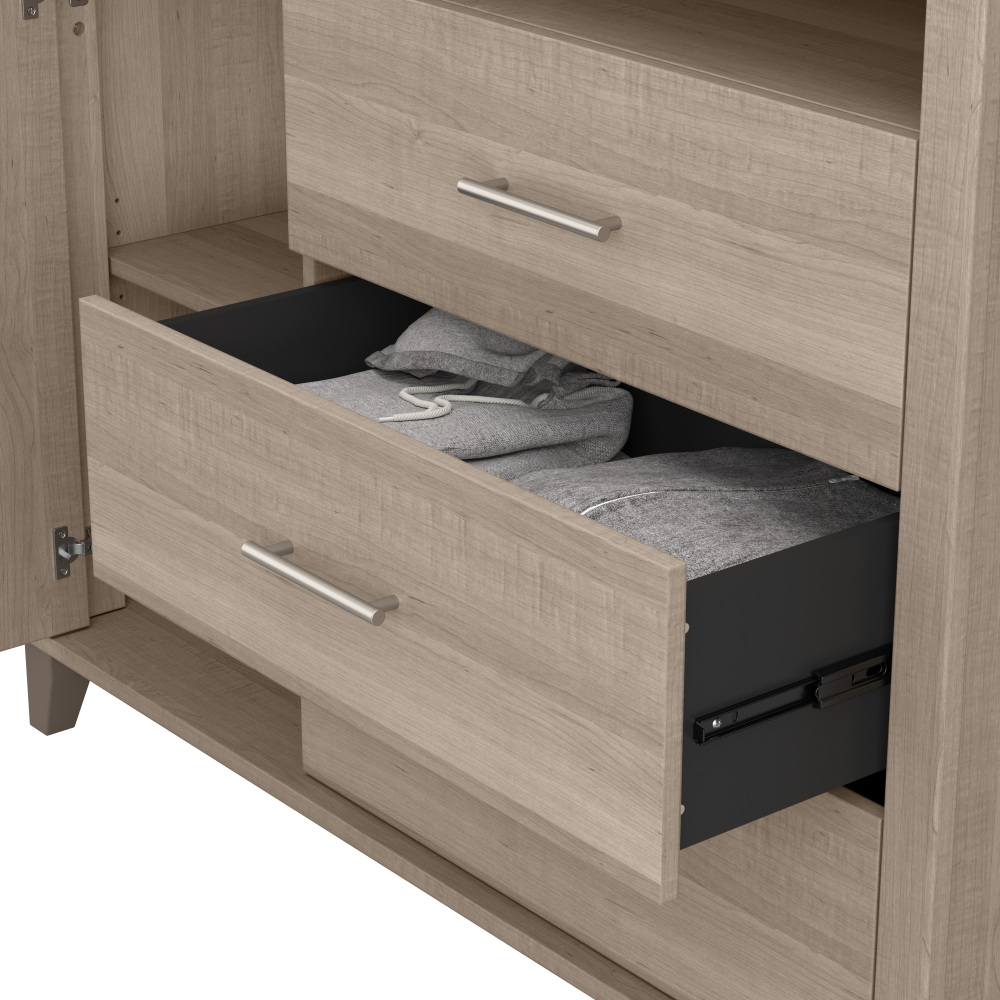 Shop Bush Furniture Somerset Tall TV Stand with Storage, Image 03, STV148AGK-Z, #color_ash gray