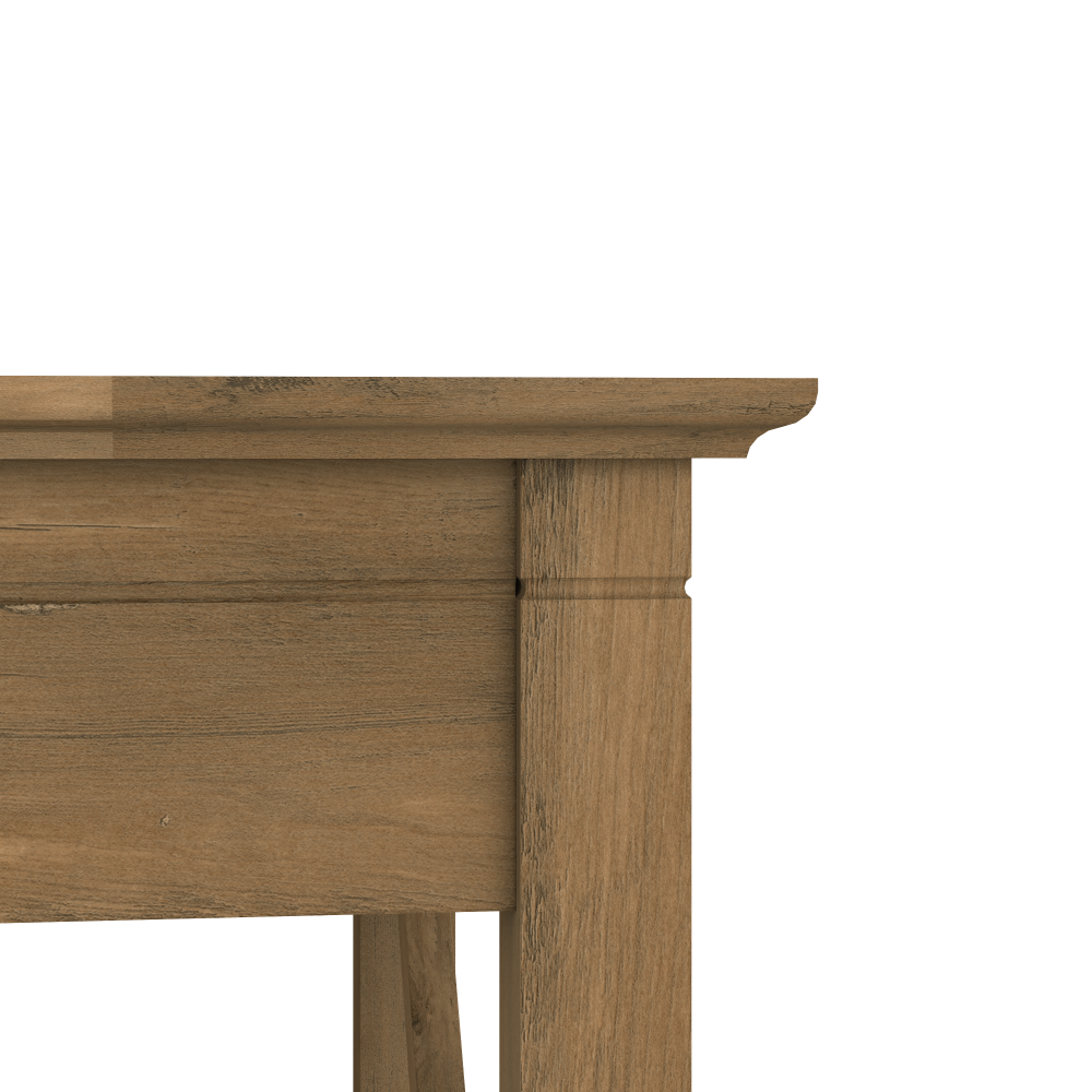 Shop Bush Furniture Key West Console Table with Drawers and Shelves, Image 05, KWT248RCP-03, #color_reclaimed pine