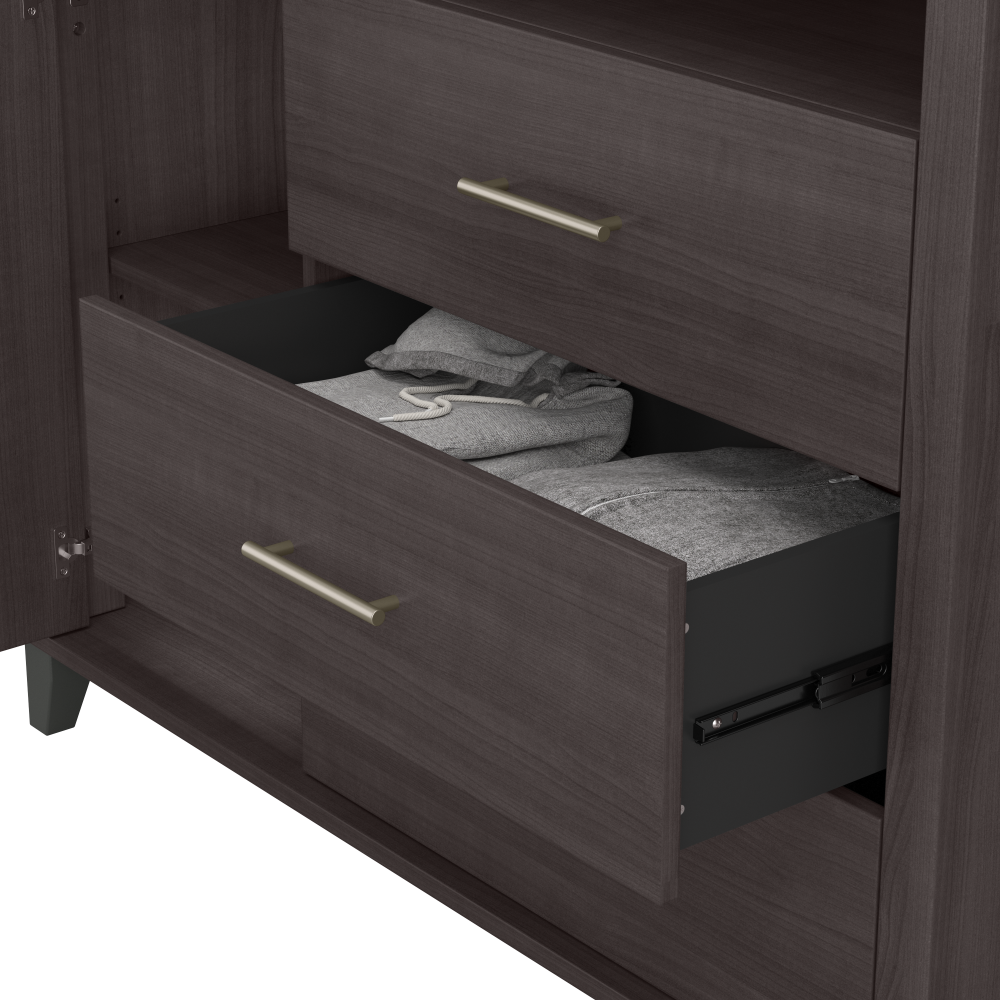 Shop Bush Furniture Somerset Tall Sideboard Buffet Cabinet, Image 03, STV148SGK-Z1, #color_storm gray