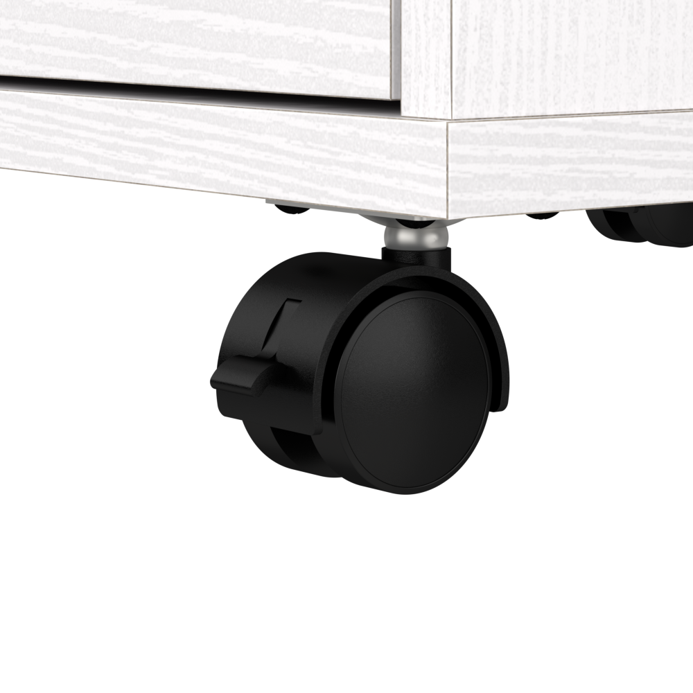 Shop Bush Furniture Key West 2 Drawer Mobile File Cabinet, Image 05, KWF116WT-03, #color_pure white oak