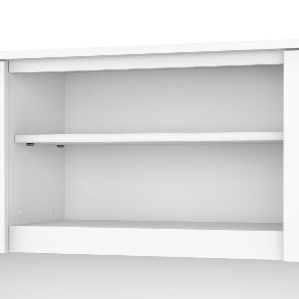 Shop Bush Furniture Somerset 60W L Shaped Desk with Hutch and Lateral File Cabinet, Image 05, SET008WH, #color_white