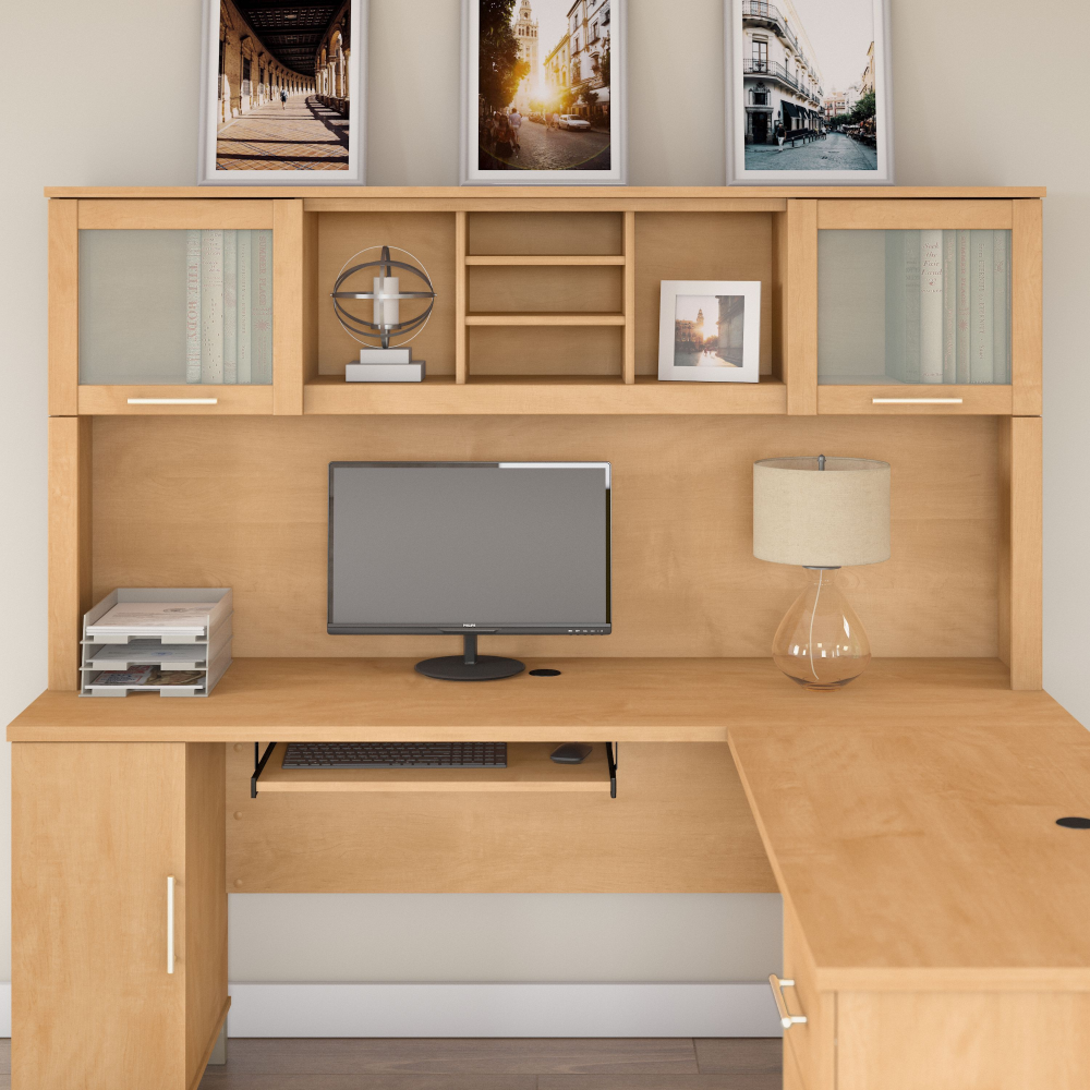 Shop Bush Furniture Somerset 72W Desk Hutch, Image 01, WC81411, #color_maple cross