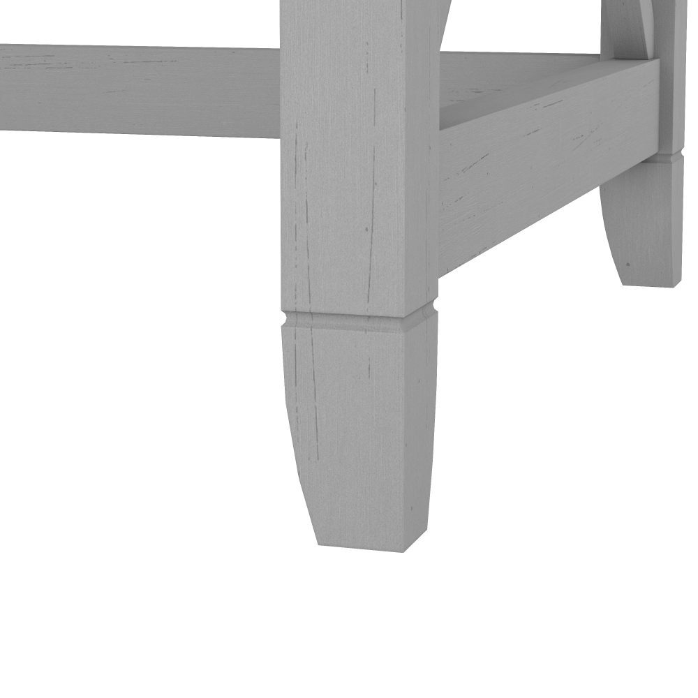 Shop Bush Furniture Key West 54W Computer Desk with Storage and Mid Back Tufted Office Chair, Image 05, KWS020CG, #color_cape cod gray