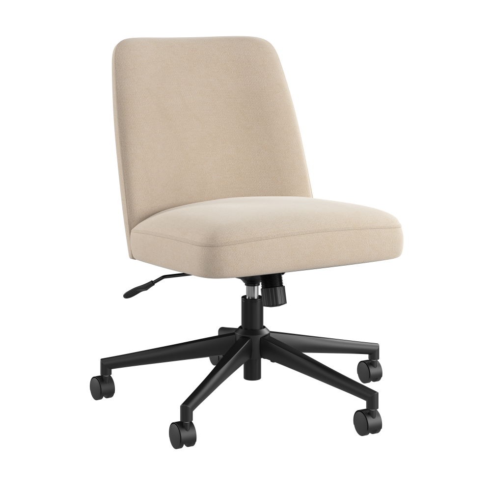 Shop Bush Furniture Serenity Mid Back Armless Office Chair with Wheels, Image 02, CH4101SBF-03, #color_soft beige fabric