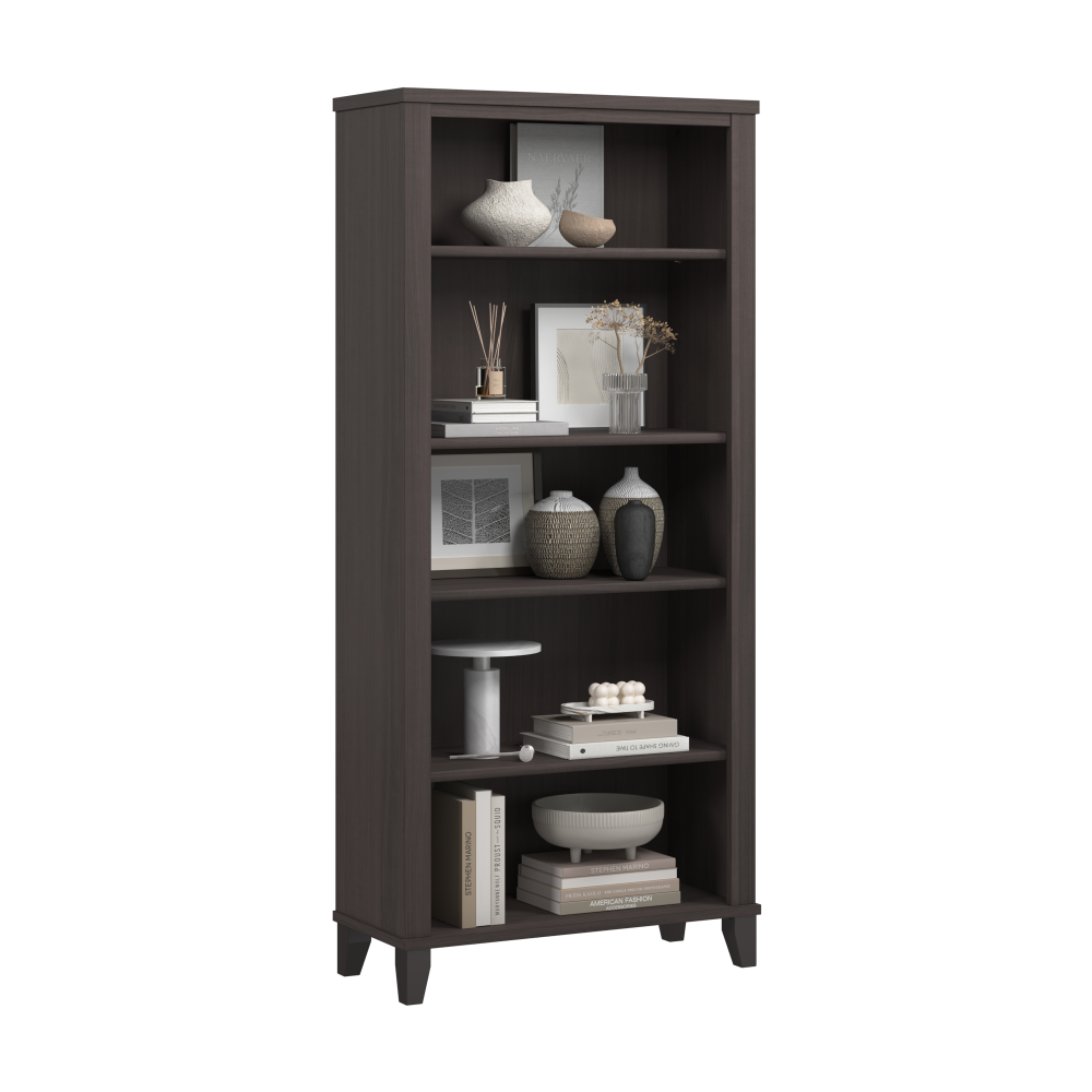 Shop Bush Furniture Somerset Tall 5 Shelf Bookcase, Image 02, WC81565, #color_storm gray