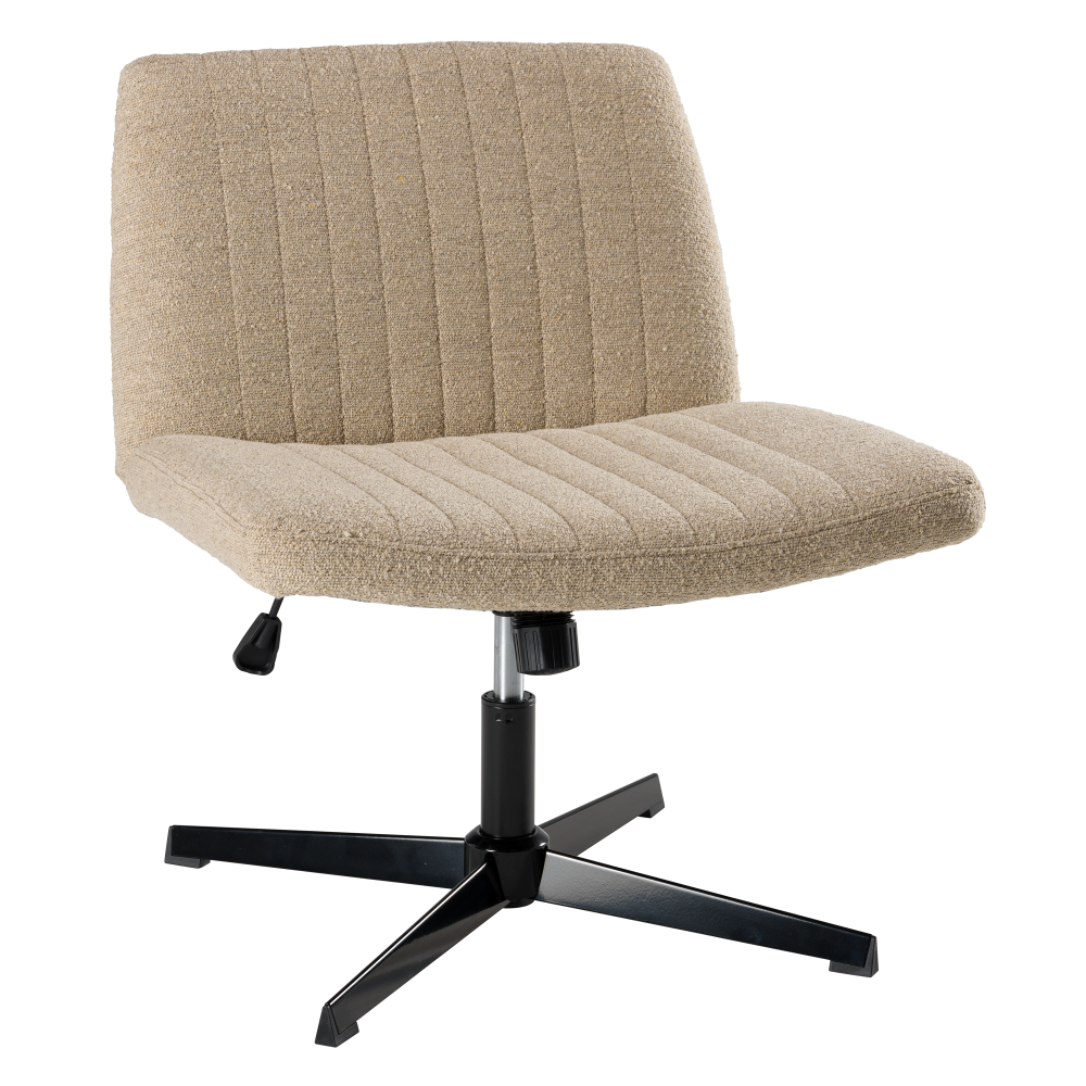 Shop Bush Furniture Sutton Armless Computer Chair Without Wheels, Image 02, CH4201CBF-03, #color_cool beige fabric