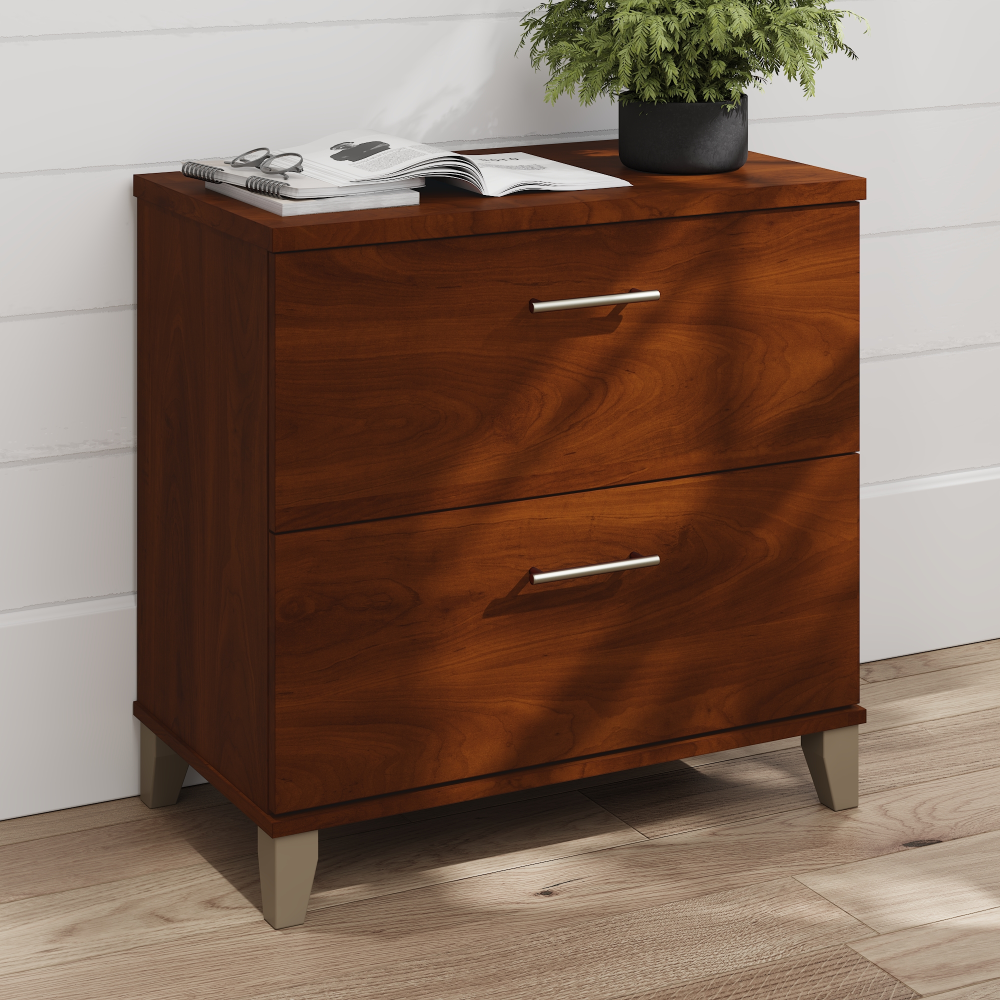 Shop Bush Furniture Somerset 2 Drawer Lateral File Cabinet, Image 01, WC81780, #color_hansen cherry