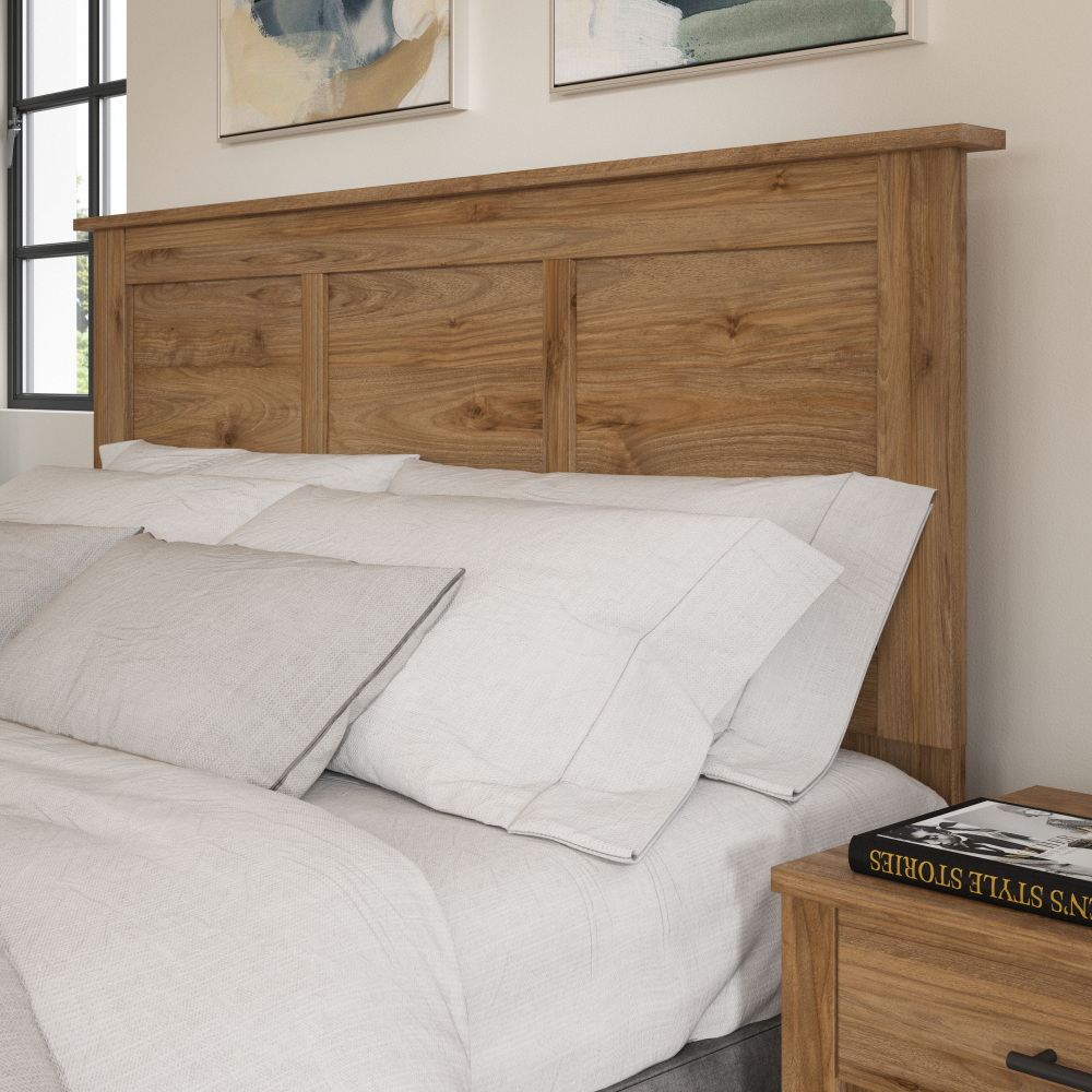 Shop Bush Furniture Somerset Full/Queen Size Headboard, Image 01, STQ165FW, #color_fresh walnut