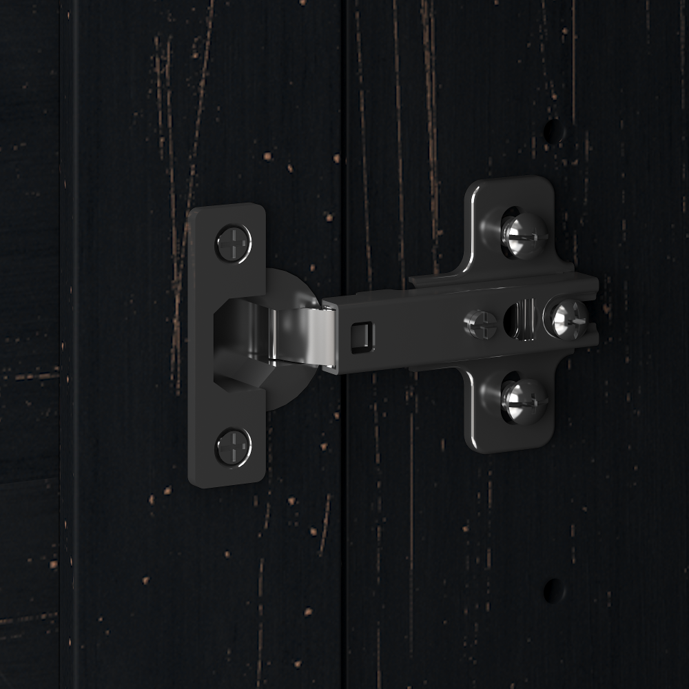 Shop Bush Furniture Fairview 60W L Shaped Desk with Hutch, Image 06, FV004AB, #color_antique black/hansen cherry