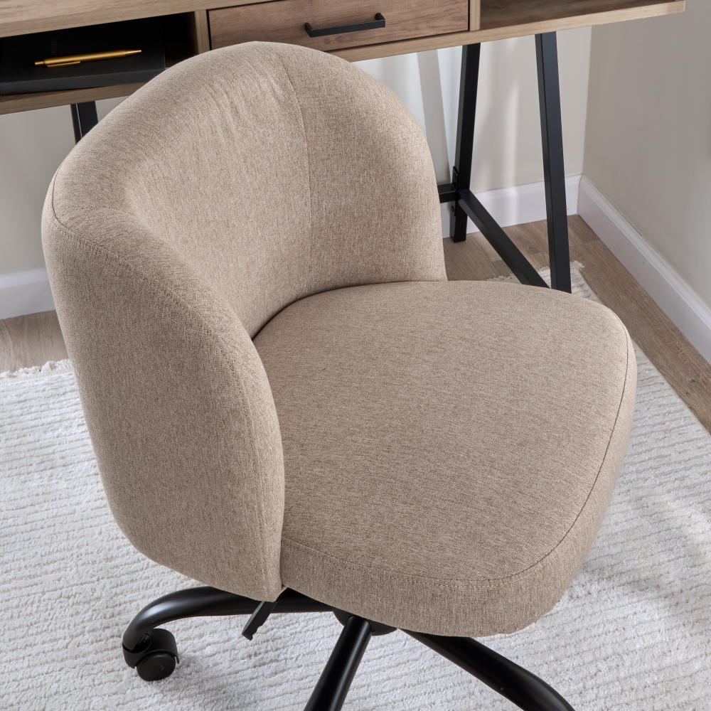 Shop Bush Furniture Pembroke Armless Desk Chair for Home Office, Image 05, CH4301BGF-03, #color_beige fabric