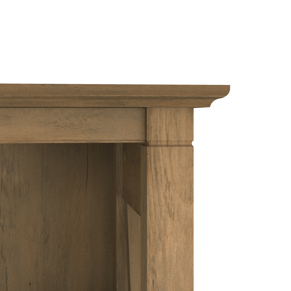 Shop Bush Furniture Key West 60W L Shaped Desk with 2 Drawer Mobile File Cabinet and 5 Shelf Bookcase, Image 05, KWS016RCP, #color_reclaimed pine