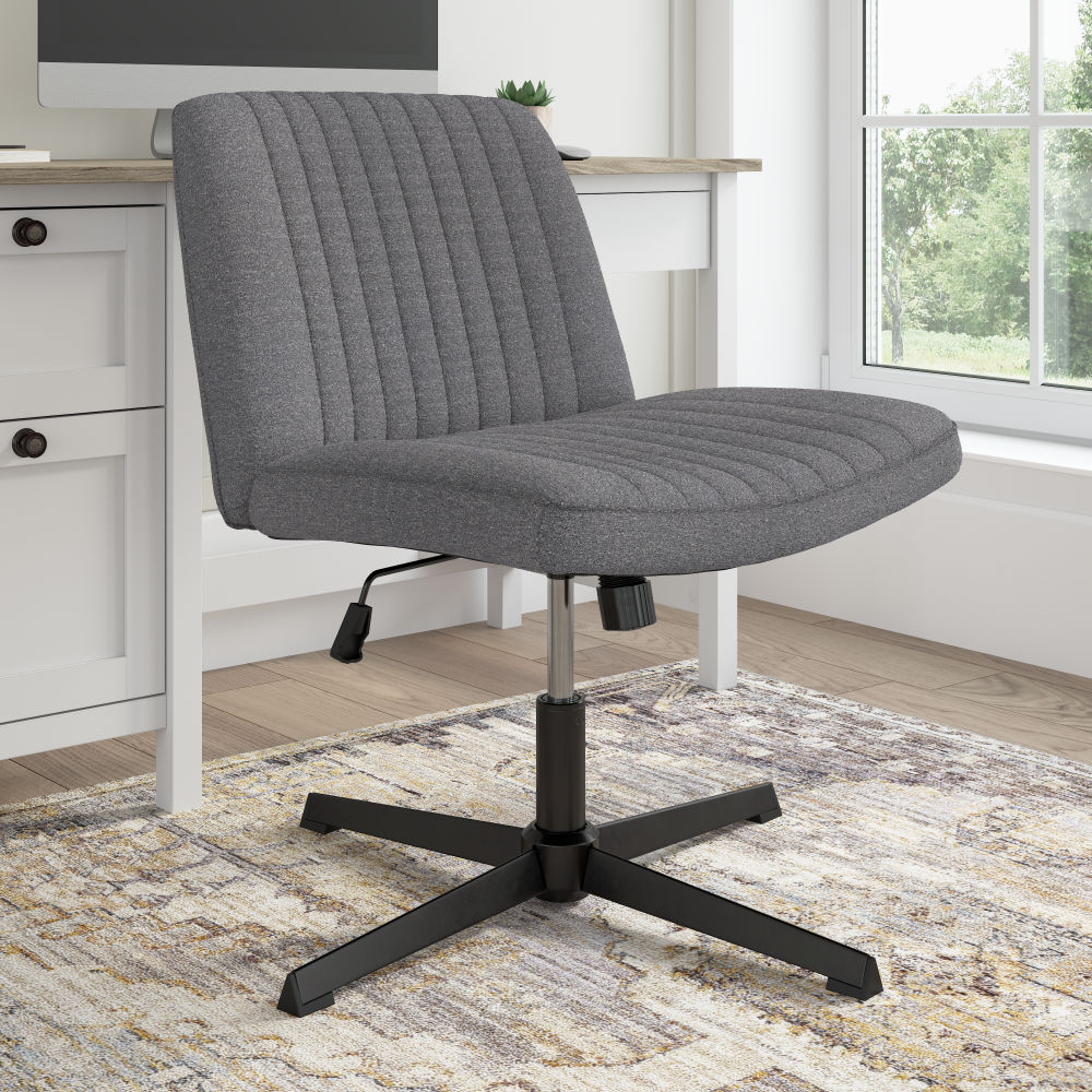 Shop Bush Furniture Sutton Armless Computer Chair Without Wheels, Image 01, CH4201DCF-03, #color_dark charcoal fabric