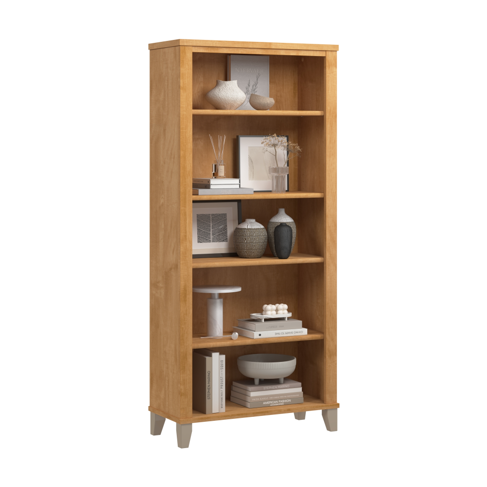Shop Bush Furniture Somerset Tall 5 Shelf Bookcase, Image 02, WC81465, #color_maple cross