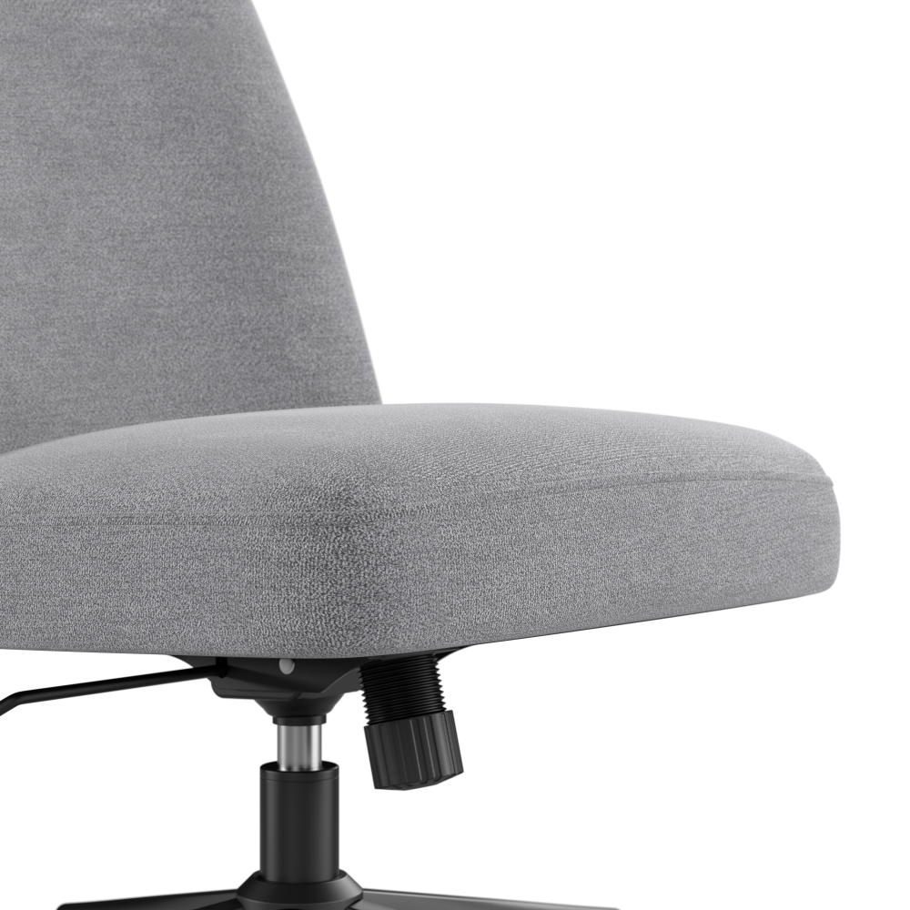 Shop Bush Furniture Serenity Mid Back Armless Office Chair with Wheels, Image 05, CH4101CGF-03, #color_cool gray fabric