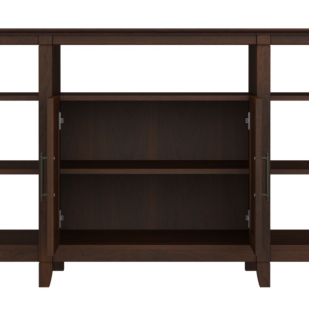 Shop Bush Furniture Key West Tall TV Stand with Coffee Table and Set of 2 End Tables, Image 04, KWS025BC, #color_bing cherry