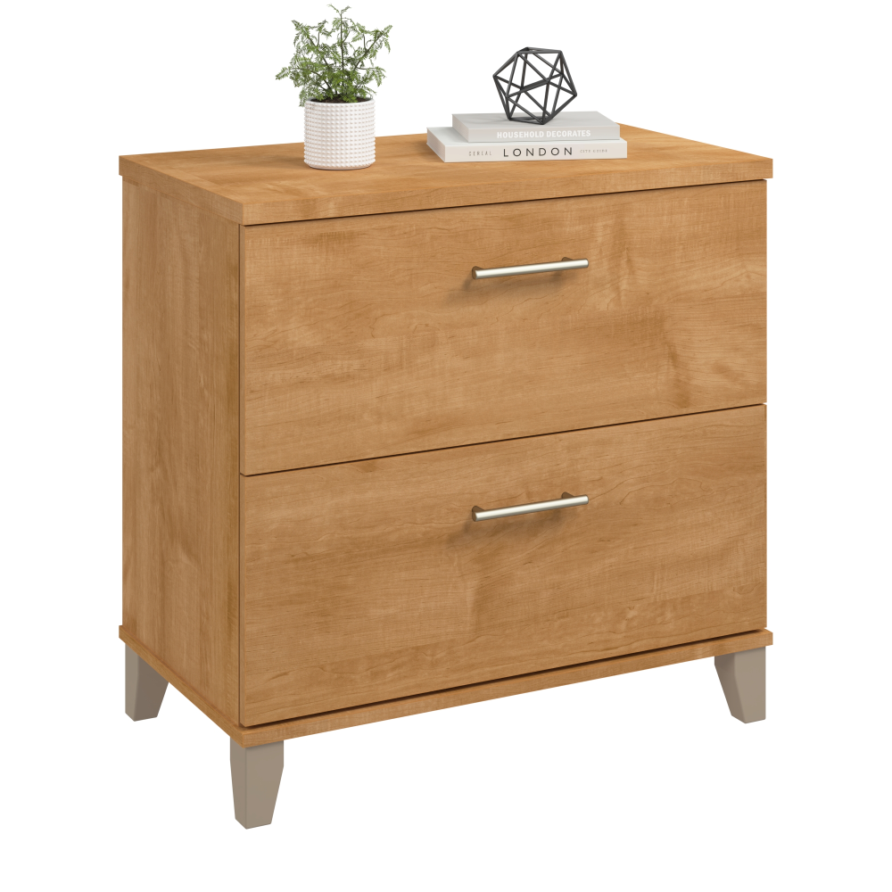 Shop Bush Furniture Somerset 2 Drawer Lateral File Cabinet, Image 02, WC81480, #color_maple cross