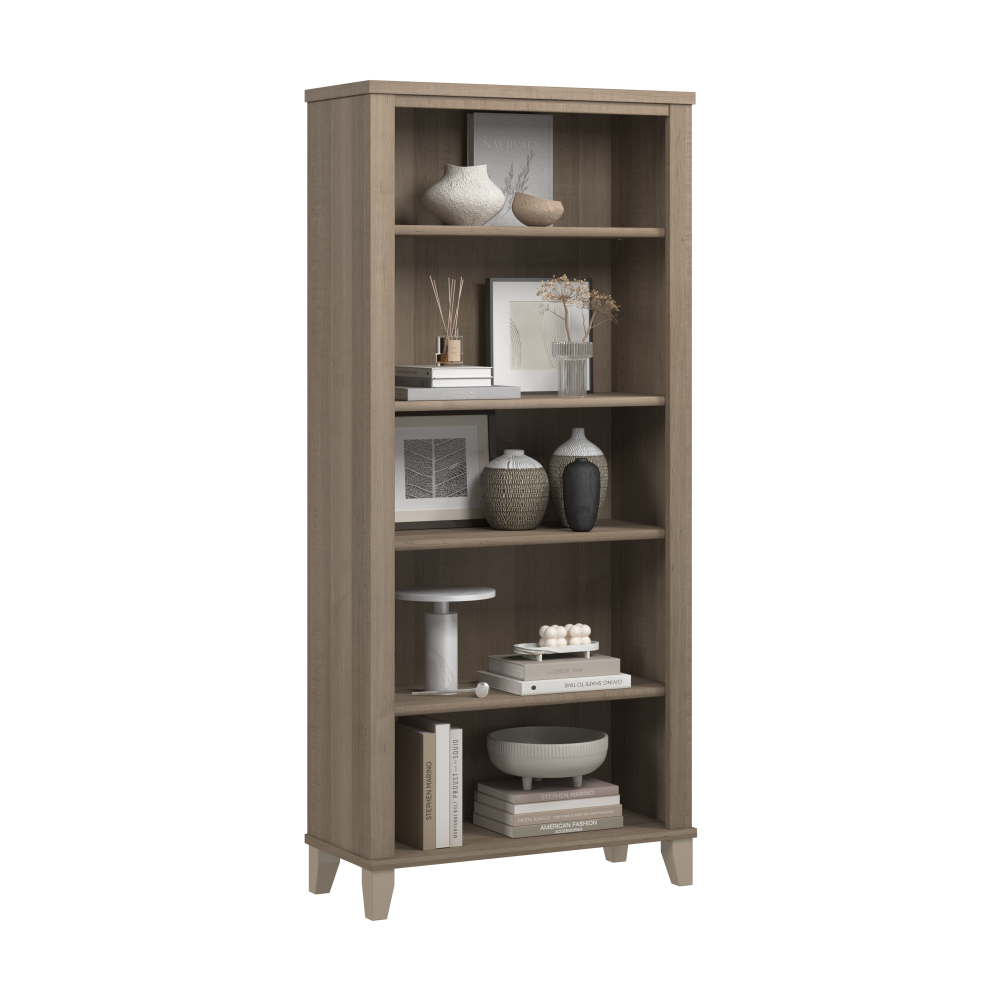 Shop Bush Furniture Somerset Tall 5 Shelf Bookcase, Image 02, WC81665, #color_ash gray