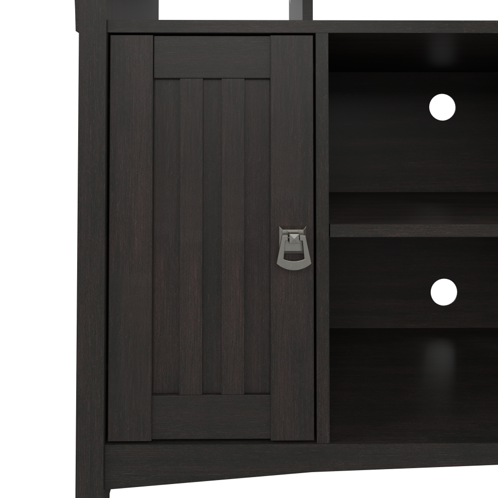 Shop Bush Furniture Salinas Entryway Storage Set with Hall Tree, Shoe Bench and Accent Cabinet, Image 04, SAL008VB, #color_vintage black