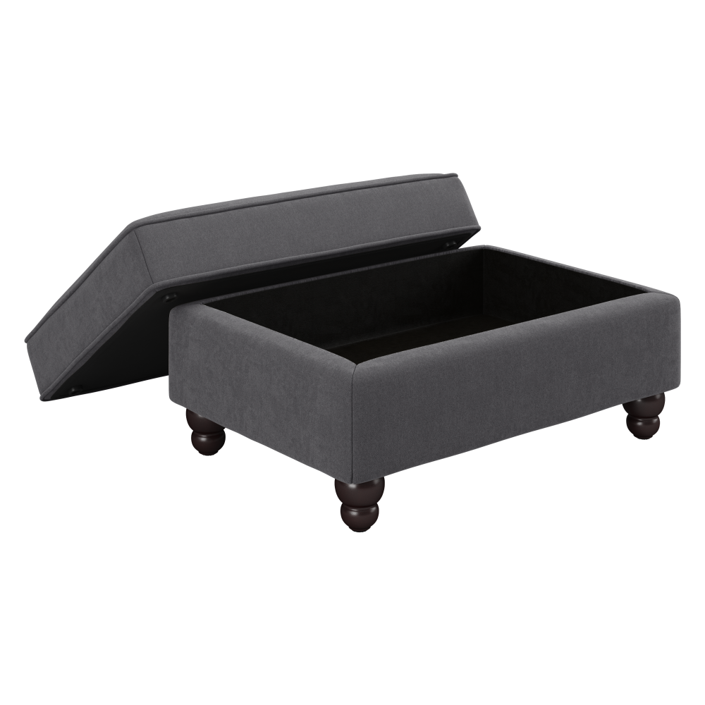 Shop Bush Furniture Coventry Accent Chair with Ottoman Set, Image 03, CVN010CGH, #color_charcoal gray herringbone fabr