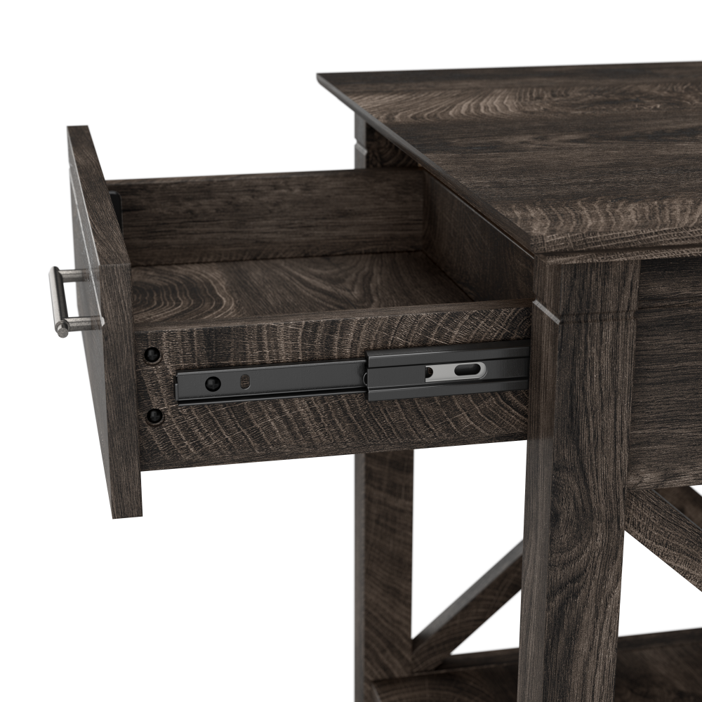 Shop Bush Furniture Key West Coffee Table with Set of 2 End Tables, Image 03, KWS023GH, #color_dark gray hickory