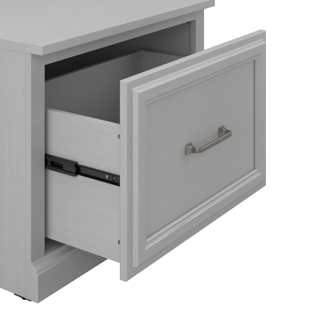 Shop Bush Furniture Woodland 24W Hall Tree and Small Shoe Bench with Drawer, Image 05, WDL007CG, #color_cape cod gray