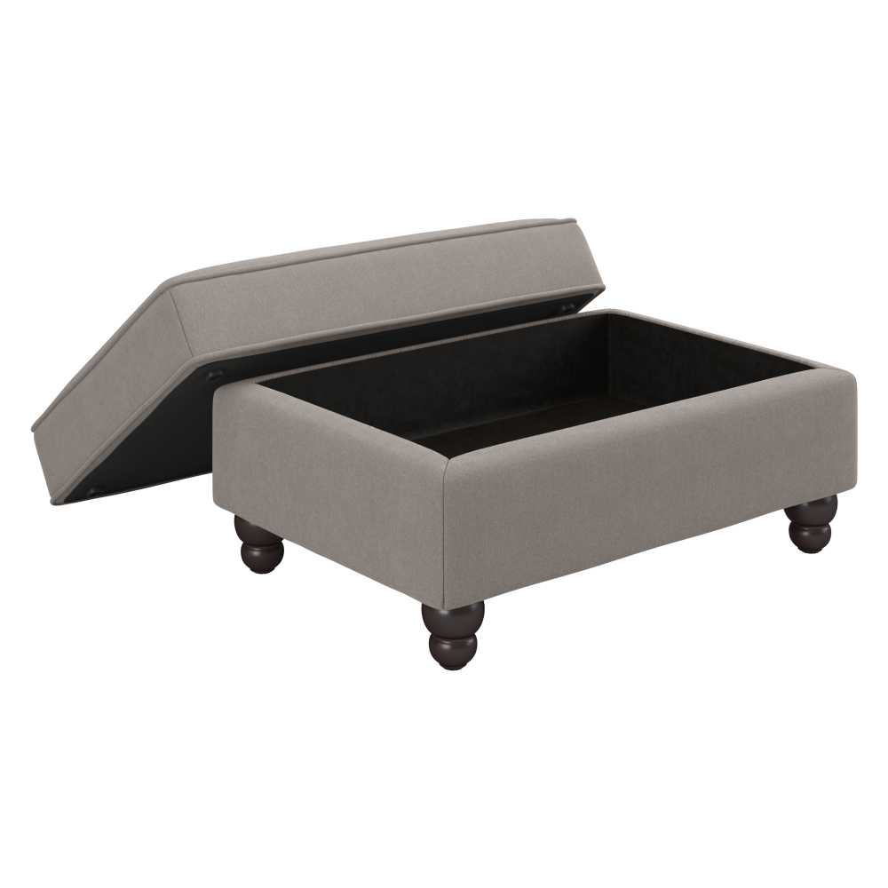 Shop Bush Furniture Coventry Accent Chair with Ottoman Set, Image 03, CVN010BGH, #color_beige herringbone fabric