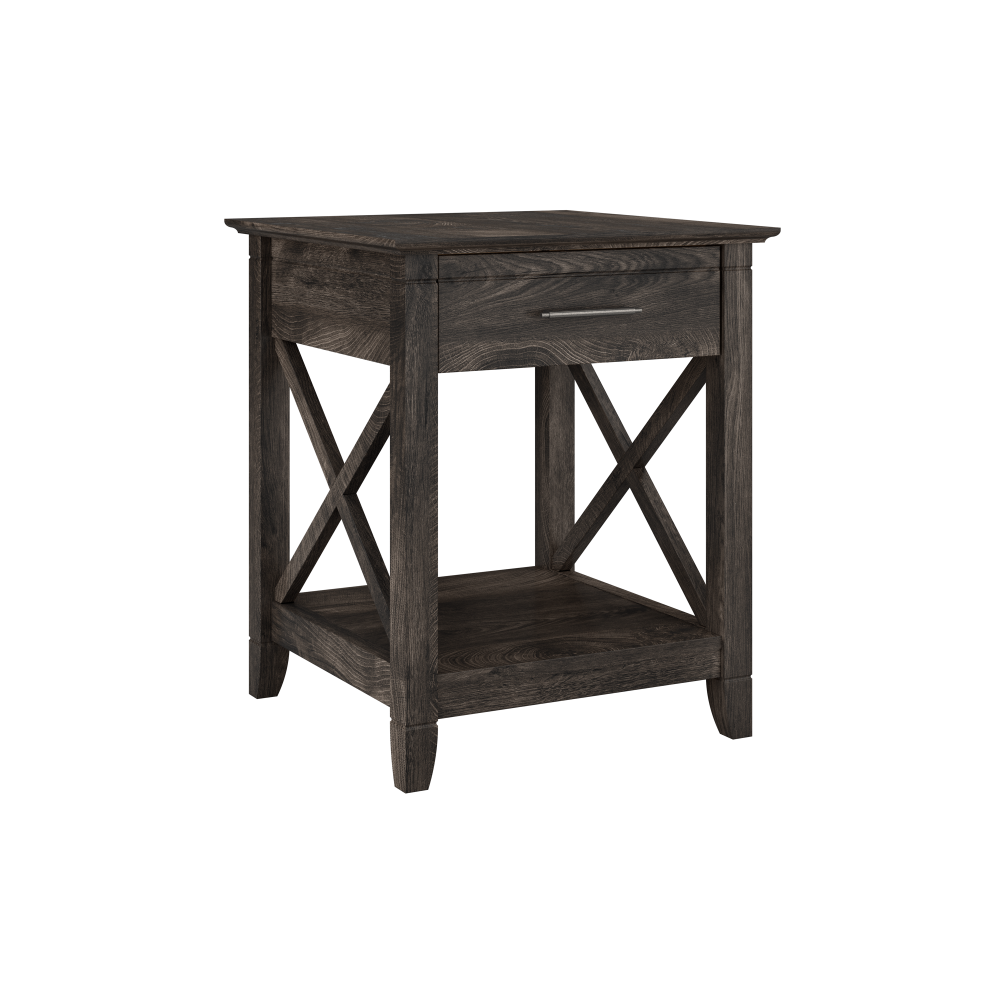 Shop Bush Furniture Key West Nightstand with Drawer, Image 02, KWT120GH-Z, #color_dark gray hickory