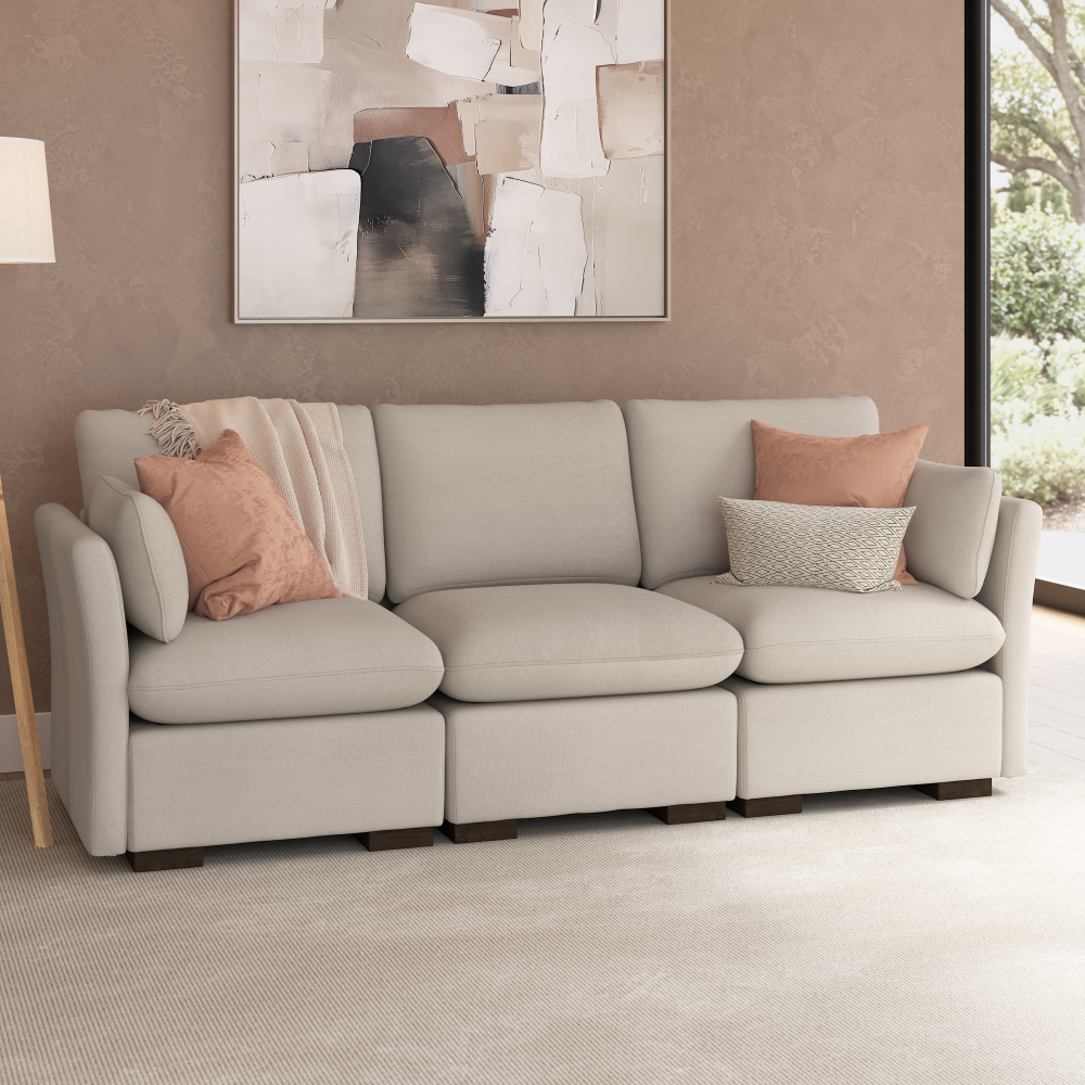 Shop Bush Home Sienna Modular 3-Seater Sofa, Image 01, SNA003MTW, #color_mist taupe