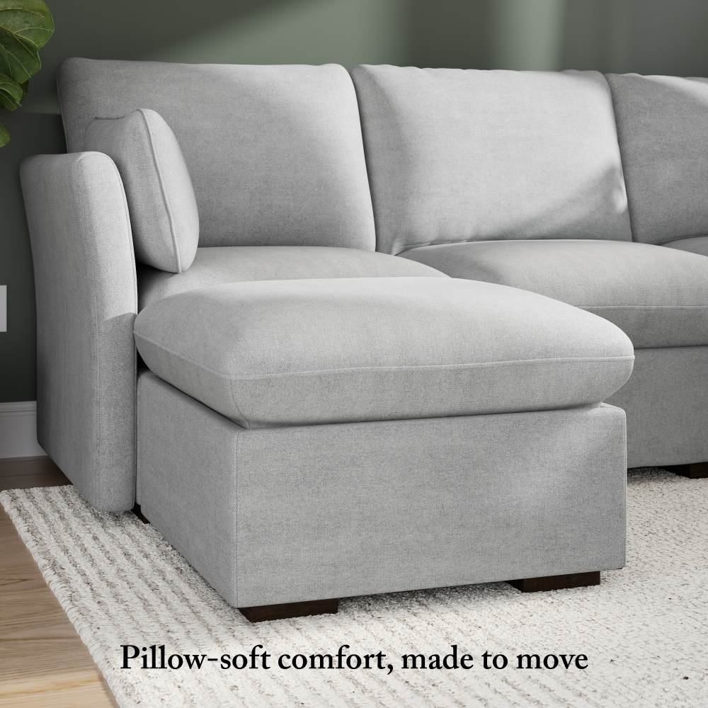 Shop Bush Home Sienna Modular Storage Ottoman, Image 05, SIO28SDGW-03, #color_dove gray