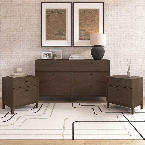 Bush Home Avery 3 Drawer Dresser and Nightstand Set