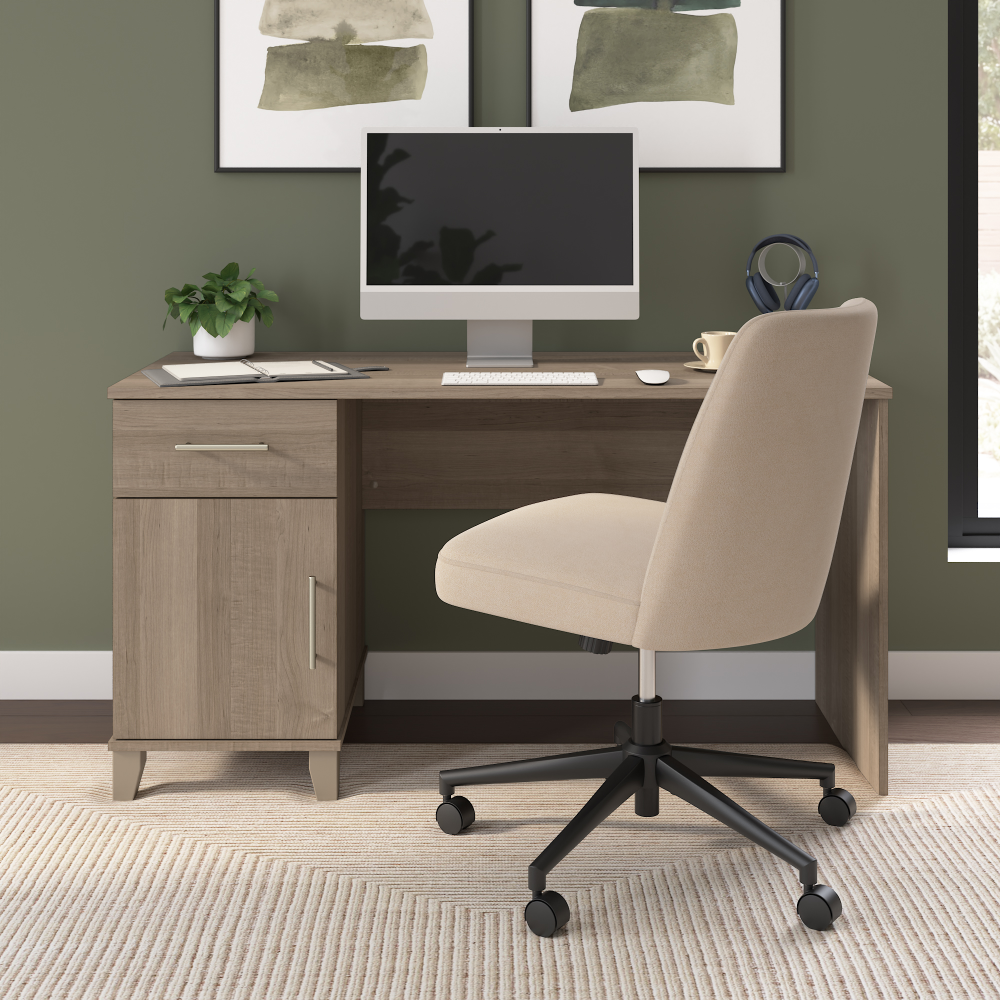 スマートデスク Bush Home Somerset 54W Office Desk with Drawer and Storage Cabinet