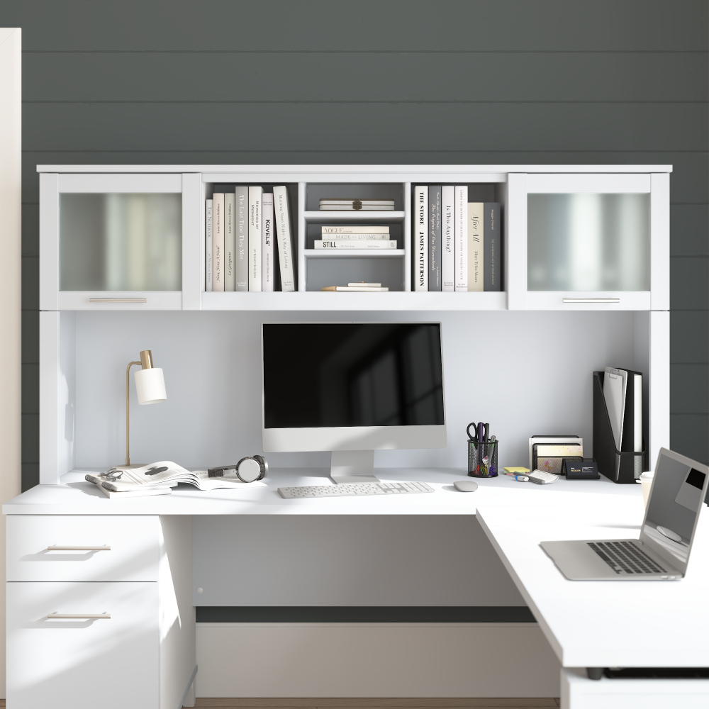 Shop Bush Home Somerset 72W Desk Hutch, Image 01, WC81911, #color_white