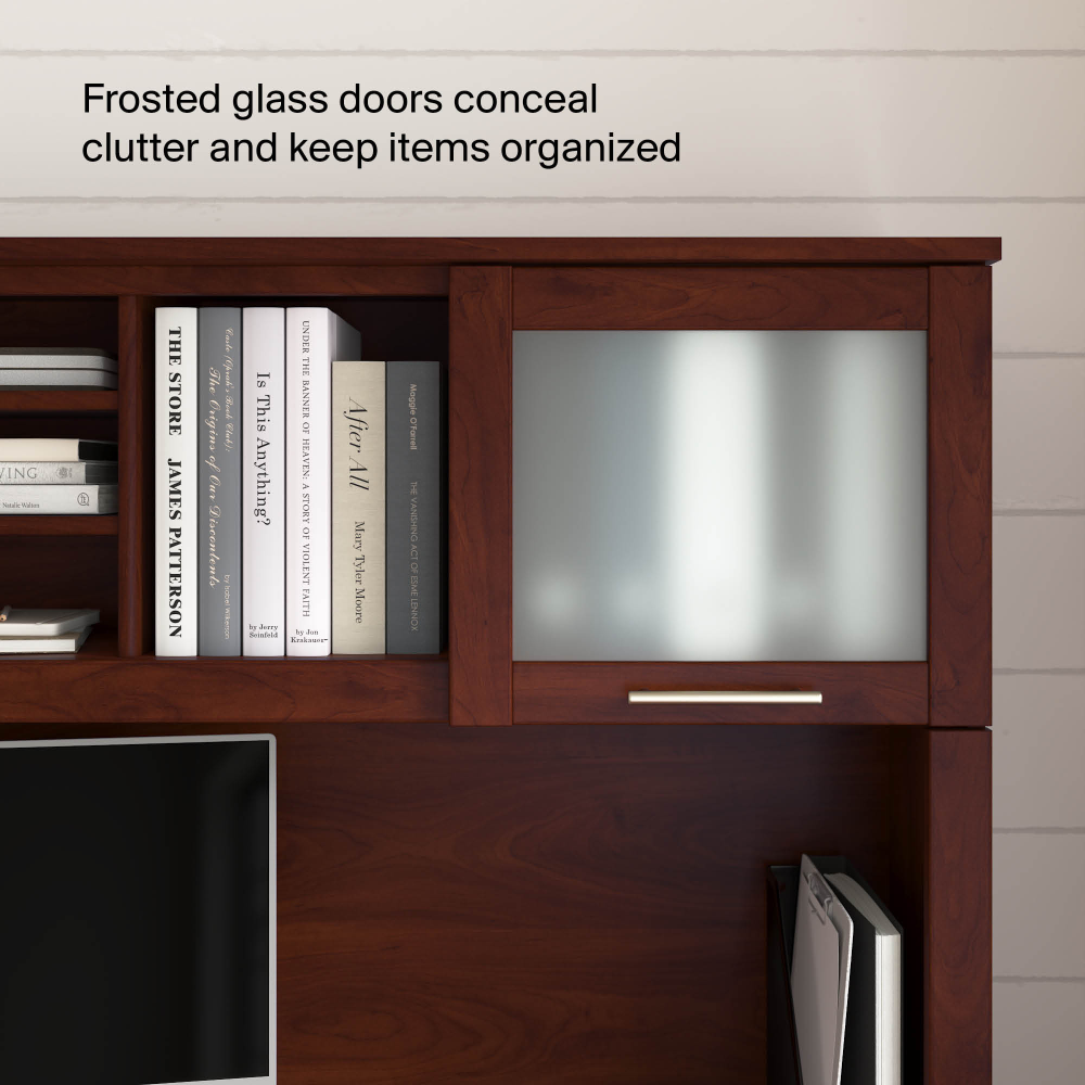 Shop Bush Home Somerset 72W Desk Hutch, Image 06, WC81711, #color_hansen cherry