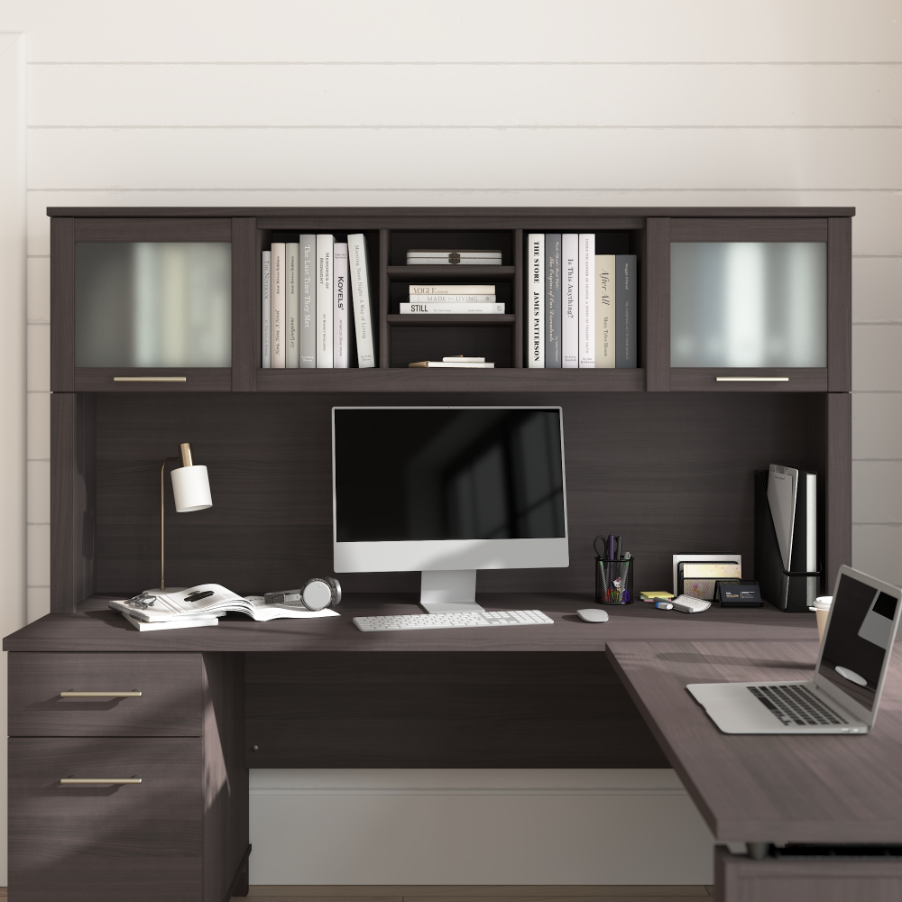 Shop Bush Home Somerset 72W Desk Hutch, Image 01, WC81511, #color_storm gray