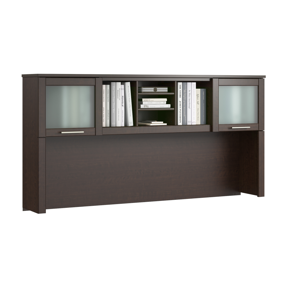 Shop Bush Home Somerset 72W Desk Hutch, Image 02, WC81811, #color_mocha cherry