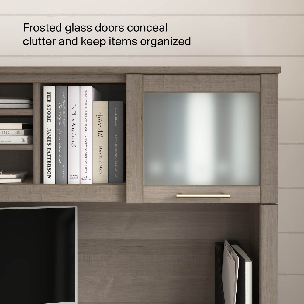 Shop Bush Home Somerset 72W Desk Hutch, Image 06, WC81611, #color_ash gray