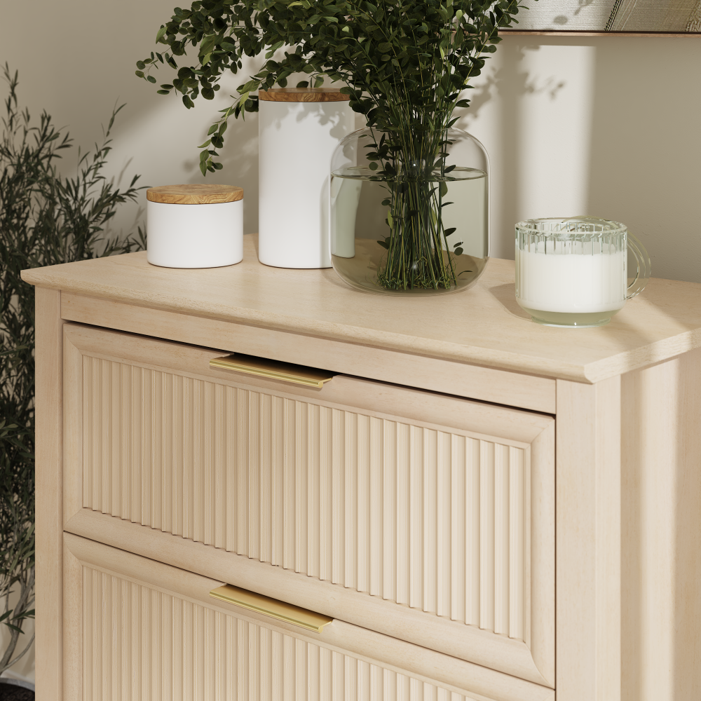 Bush Home Camille Fluted 3 Drawer Dresser