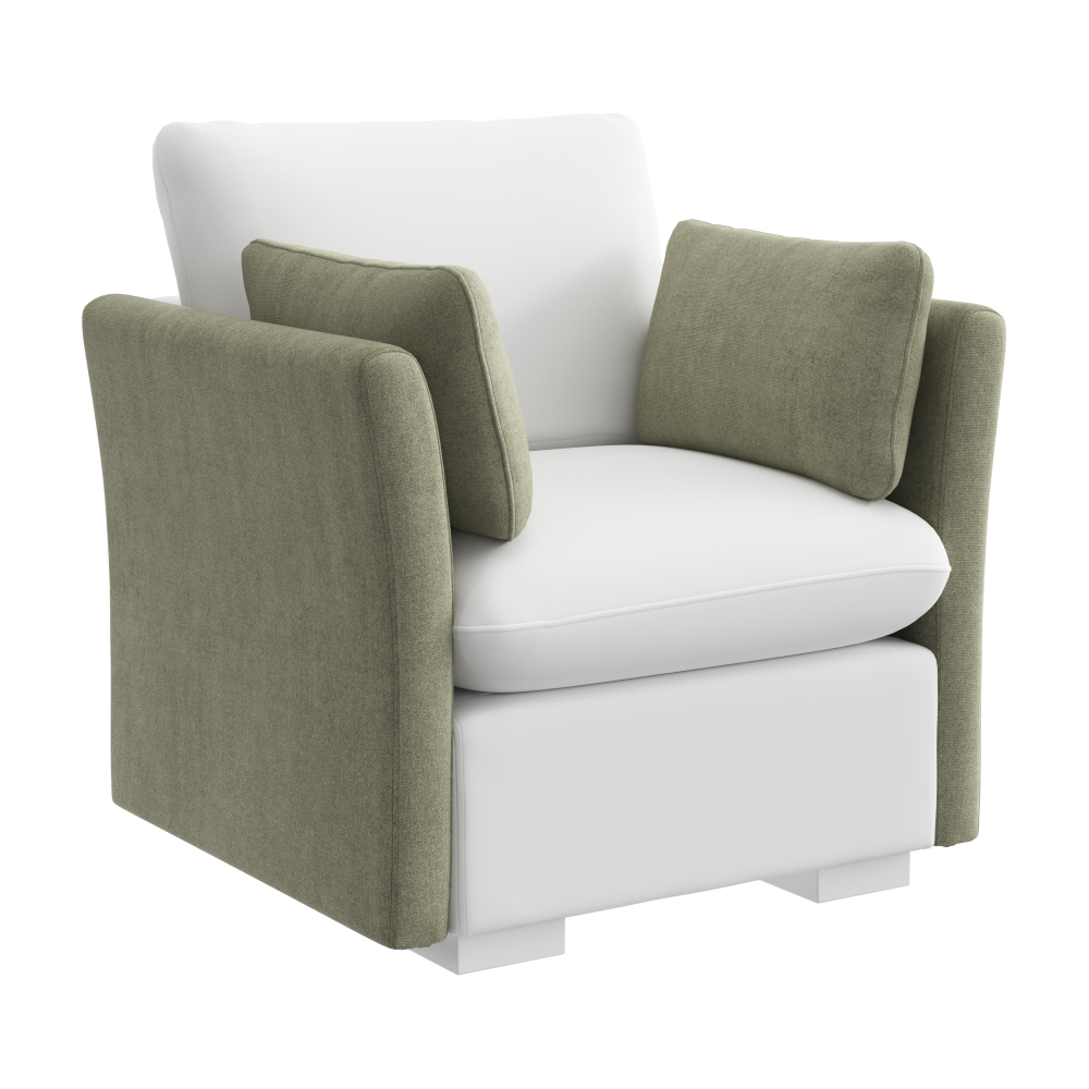 Shop Bush Home Sienna Modular Arm Set with Pillows, Image 02, SIG01USGW-03, #color_soft green