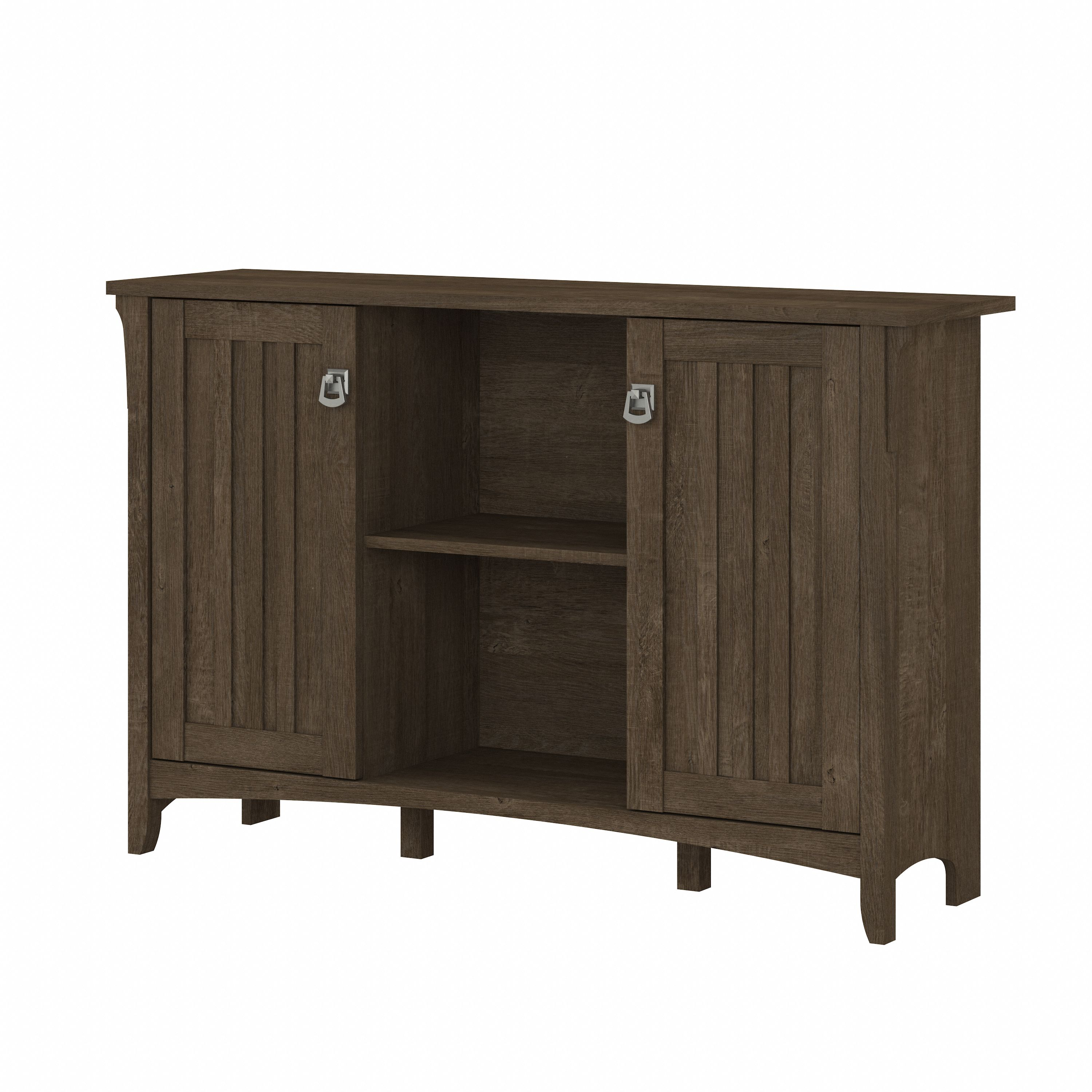 Shop Bush Furniture Salinas Accent Storage Cabinet with Doors 02 SAS147ABR-03 #color_ash brown