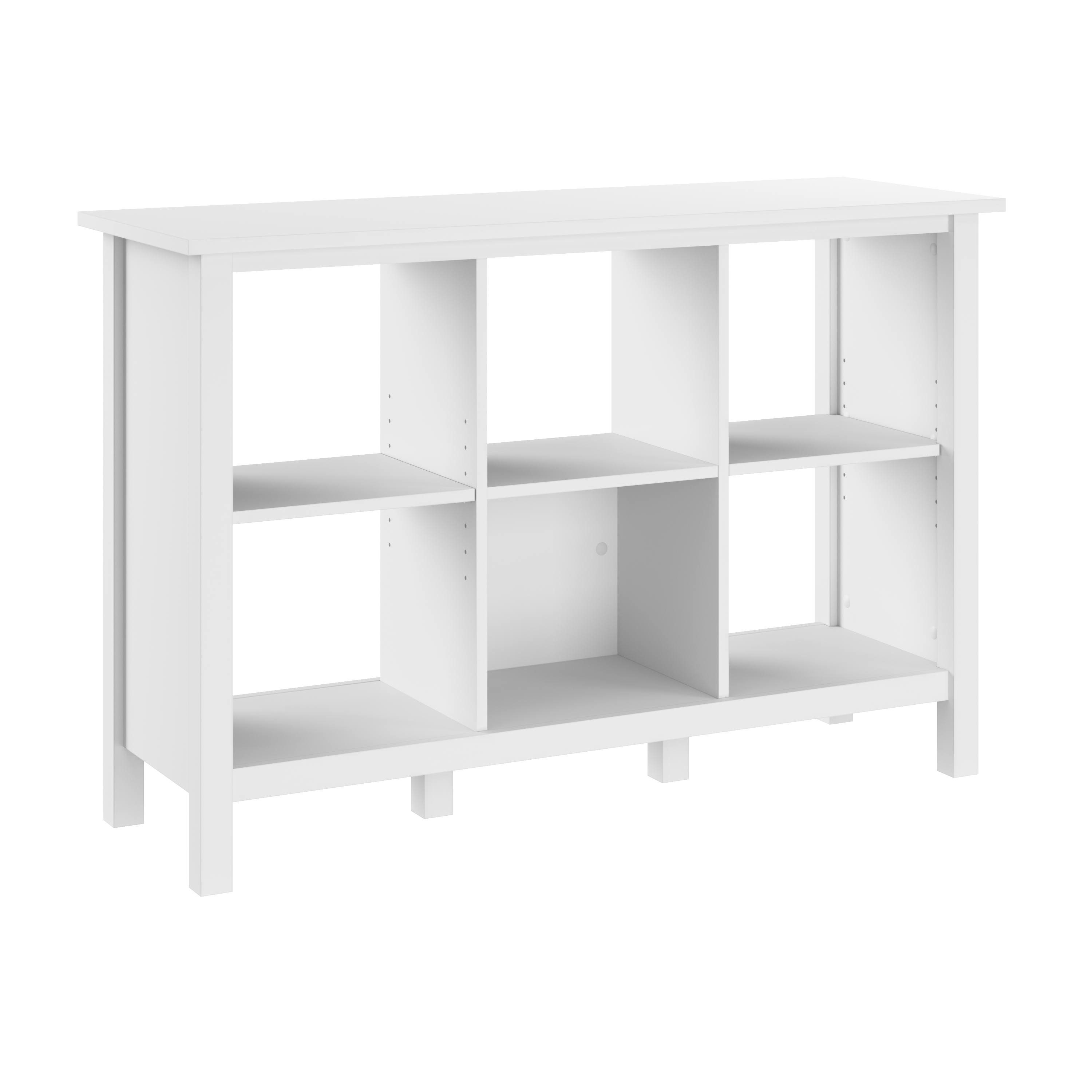 Shop Bush Furniture Broadview 6 Cube Organizer 02 BDB145WH-03 #color_pure white