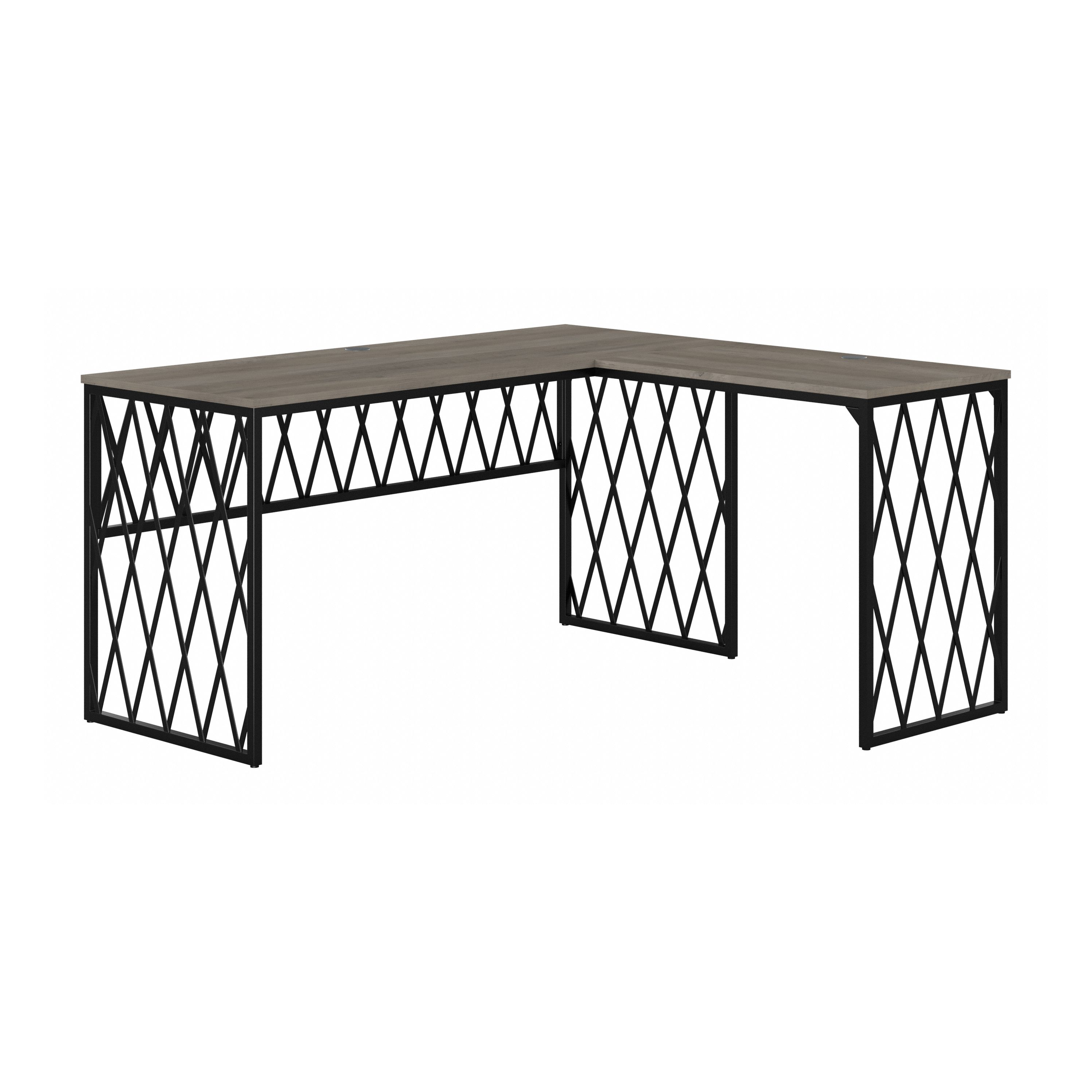 Shop Bush Furniture City Park 60W Industrial L Shaped Desk 02 CPK001DG #color_driftwood gray