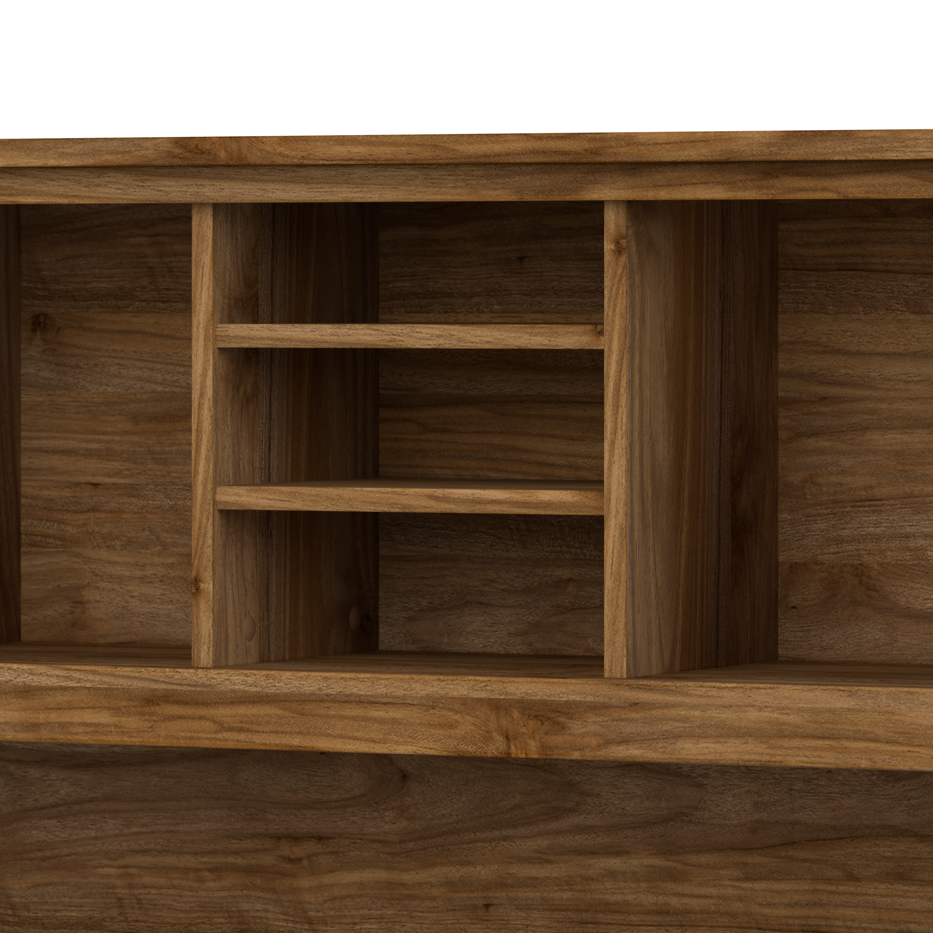 Shop Bush Furniture Somerset 72W L Shaped Desk with Hutch and 5 Shelf Bookcase 05 SET011FW #color_fresh walnut